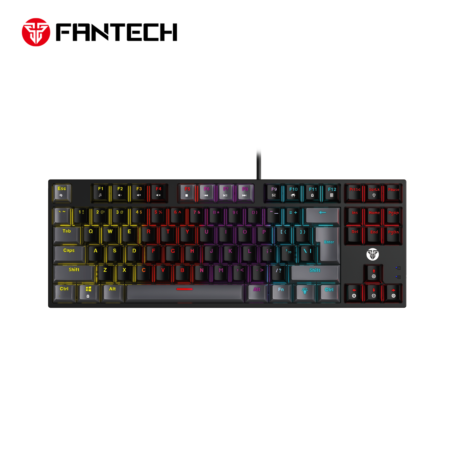 Fantech Atom Tkl Mk876v2 Double Injection Keycaps Mechanical Keyboard - Gameonjo