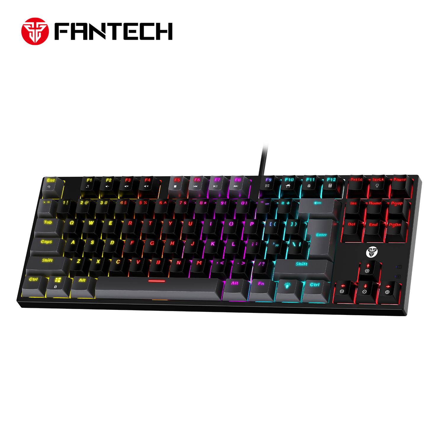 Fantech Atom Tkl Mk876v2 Double Injection Keycaps Mechanical Keyboard - Gameonjo