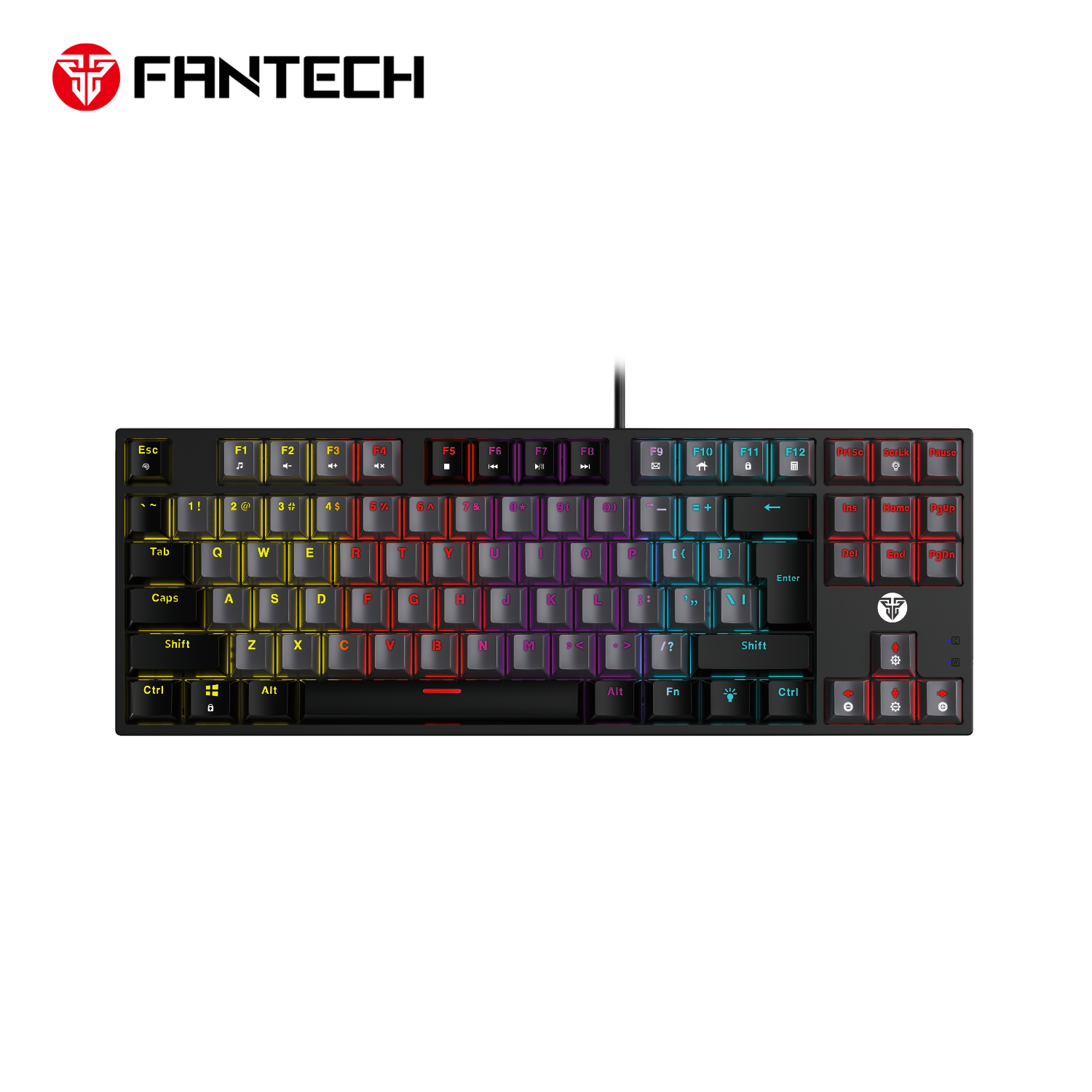Fantech Atom Tkl Mk876v2 Double Injection Keycaps Mechanical Keyboard - Gameonjo