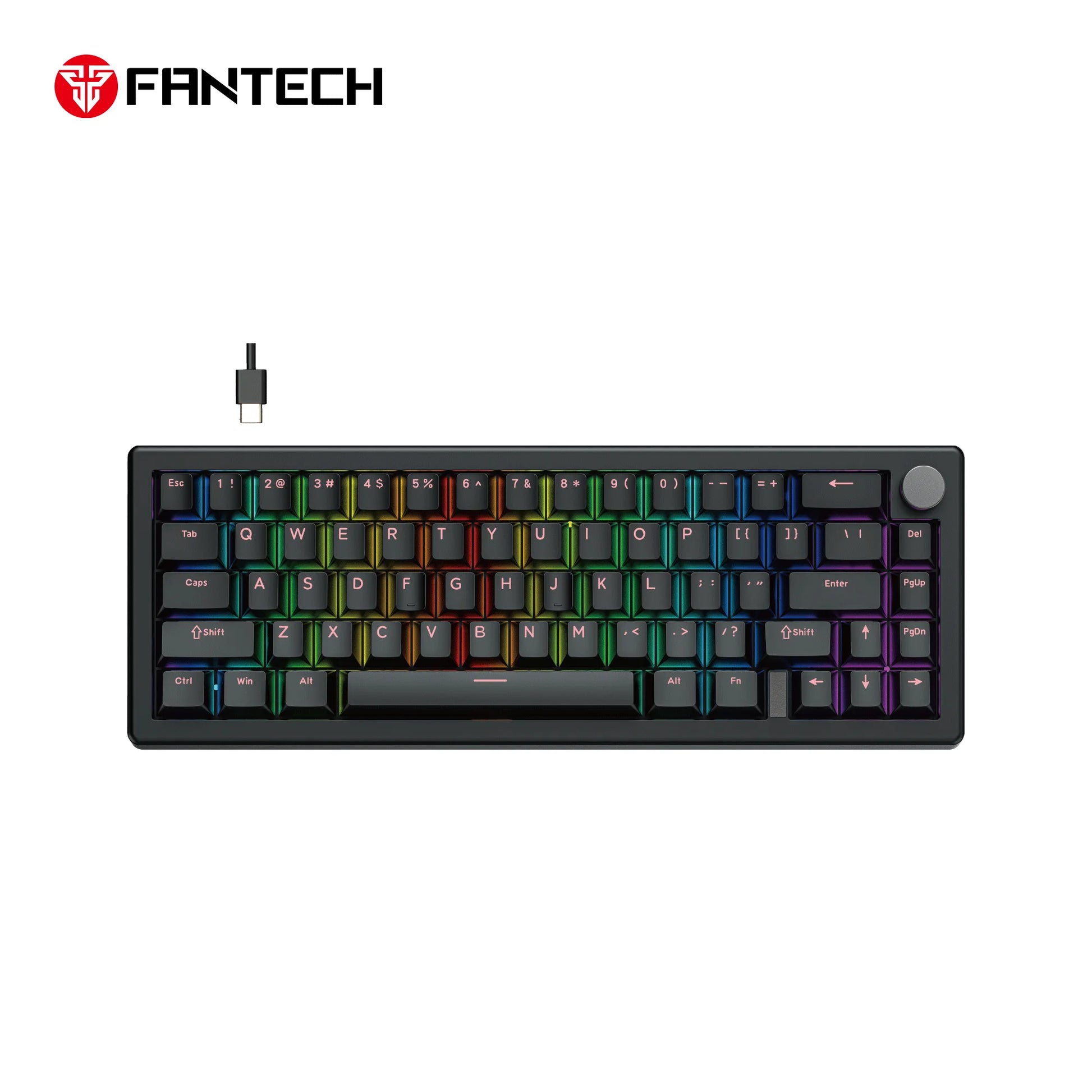 Fantech atom x66 mk614 mechanical keyboard - black