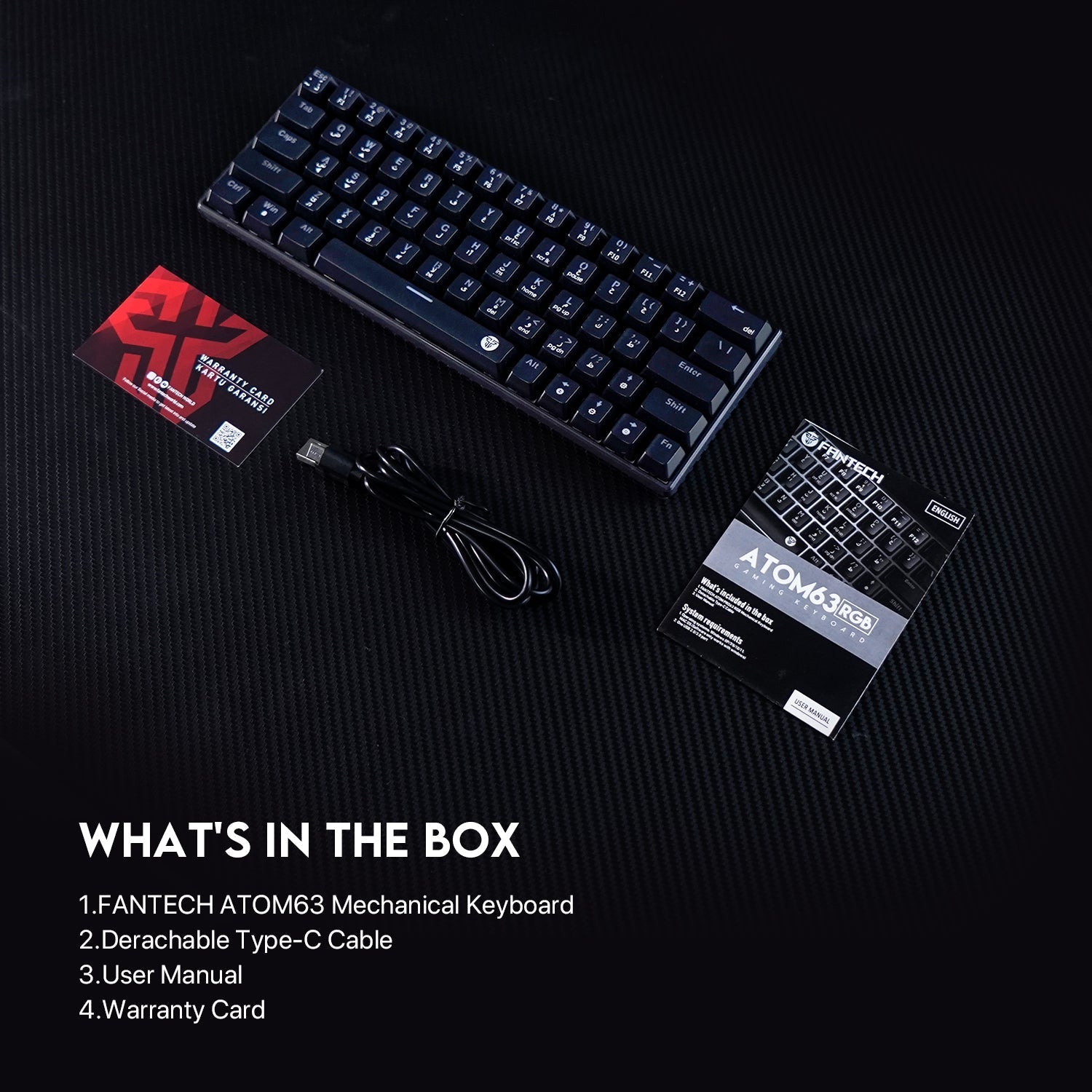 Fantech Atom63 Mk859 Mechanical Gaming Keyboard Arabic/english - Gameonjo