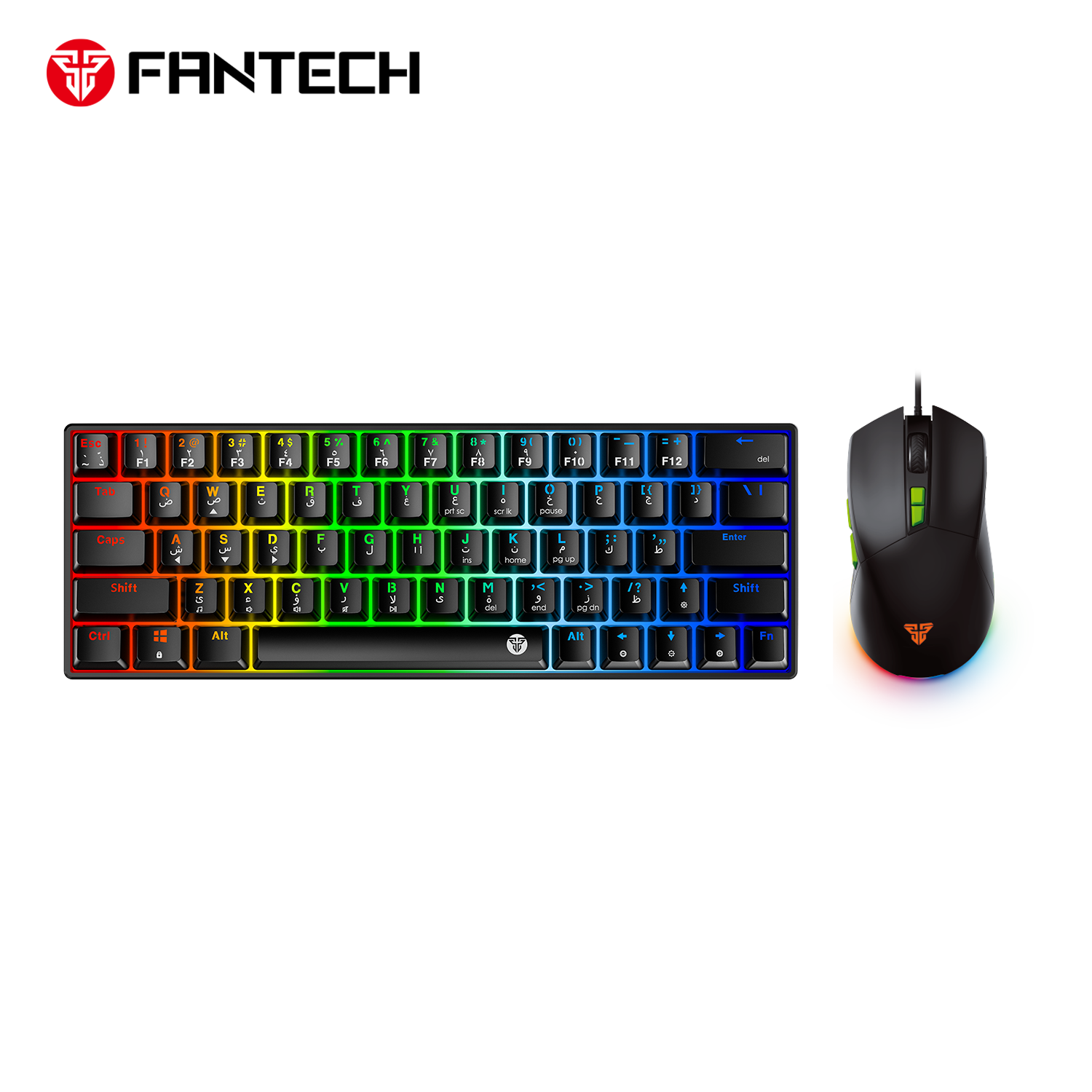 Fantech Atom63 Mk859c Mechanical Gaming Keyboard & Mouse Arabic/english - Gameonjo