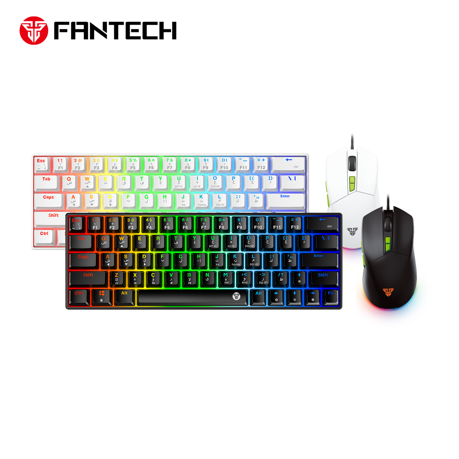 Fantech Atom63 Mk859c Mechanical Gaming Keyboard & Mouse Arabic/english - Gameonjo