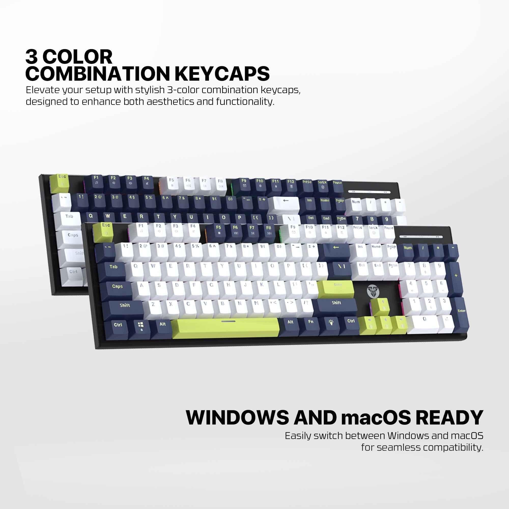 Fantech atom87s mk877s keyboard - mori edition white mechanical gaming keyboard - keyboard