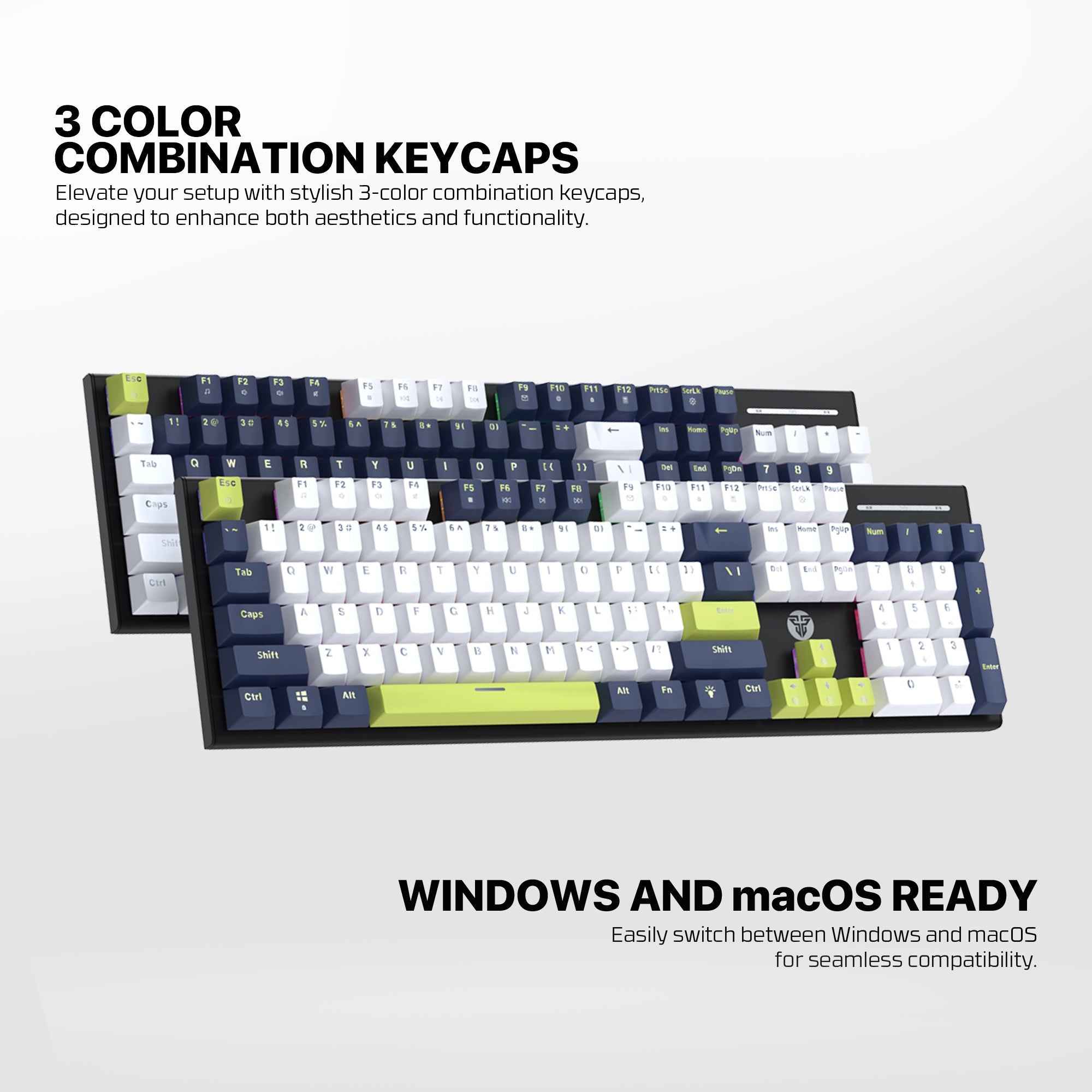 Fantech Atom87s Mk877s Mechanical Gaming Keyboard Mori Edition White