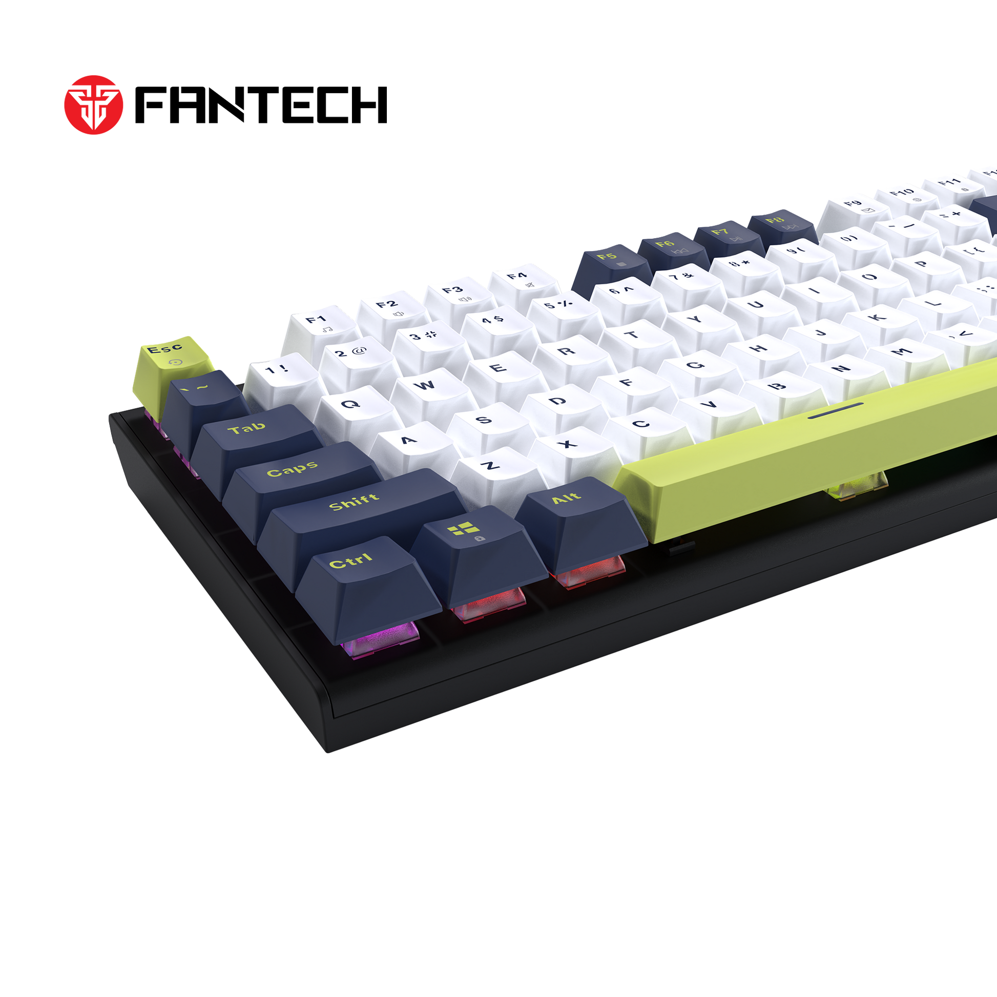Fantech atom87s mk877s mechanical keyboard - mori edition white for premium performance and style - keyboard