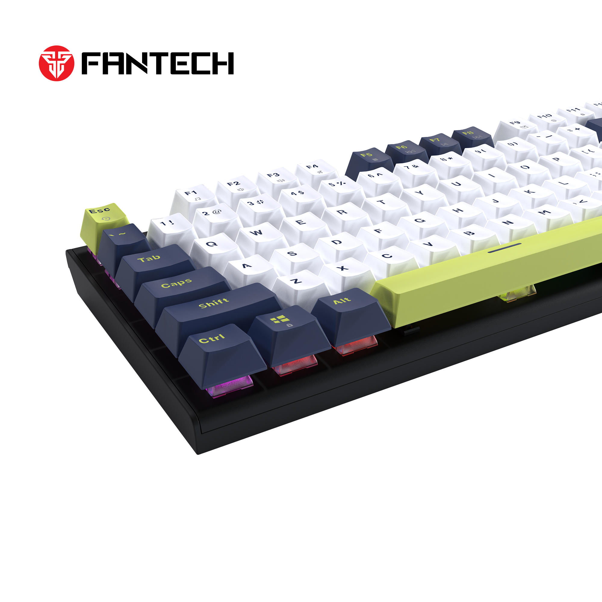 Fantech atom87s mk877s mechanical keyboard - mori edition white for premium performance and style - keyboard