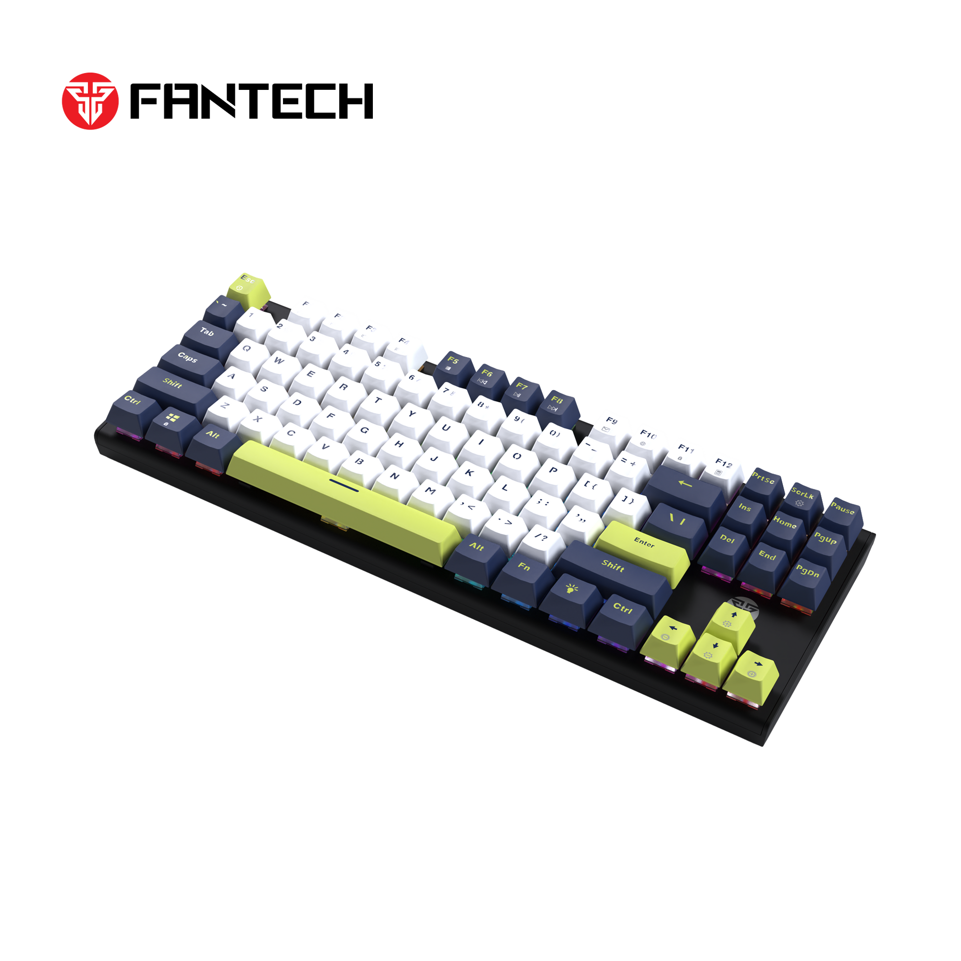 Fantech atom87s mk877s mechanical keyboard - mori edition white for premium performance and style - keyboard