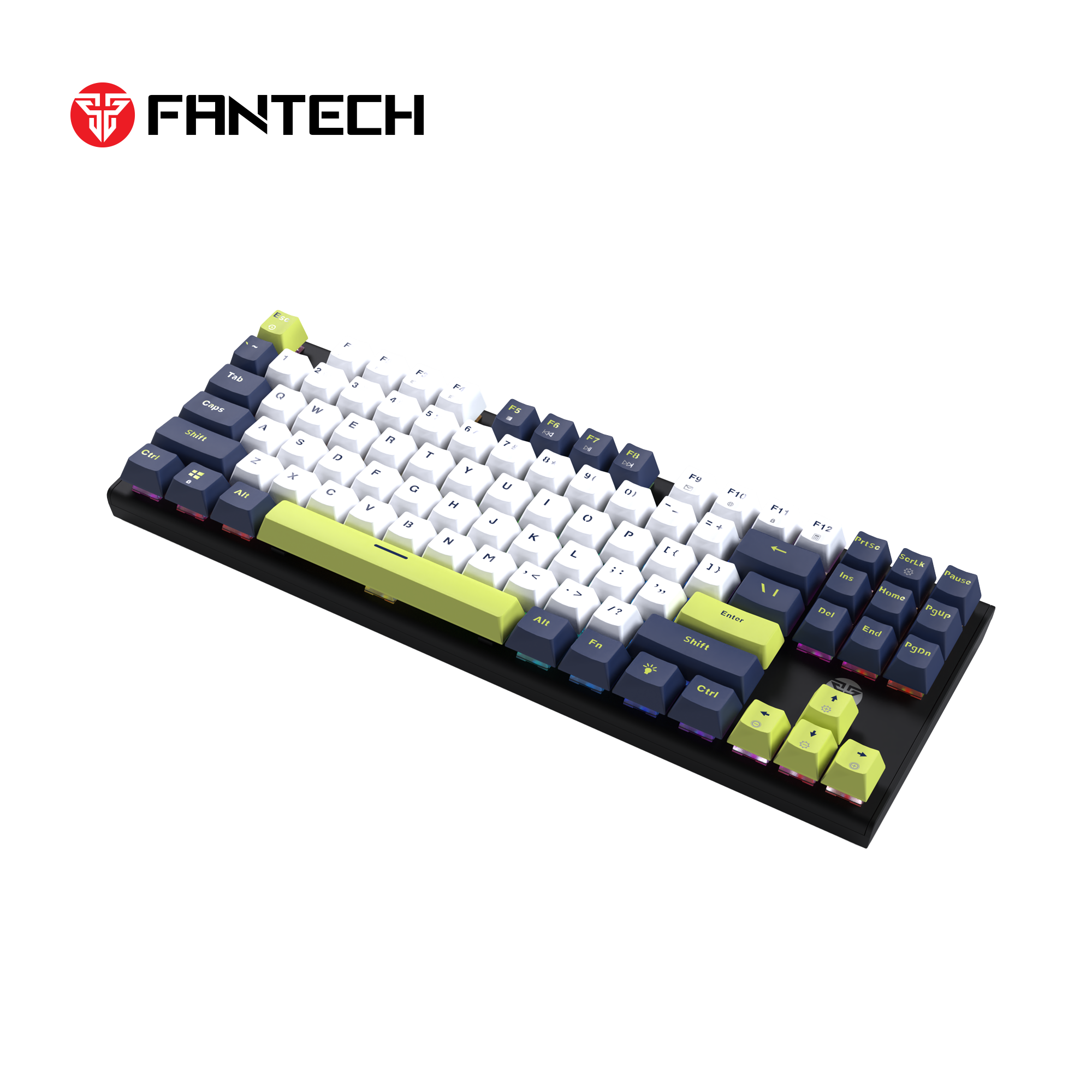 Fantech atom87s mk877s mechanical keyboard - mori edition white for premium performance and style - keyboard