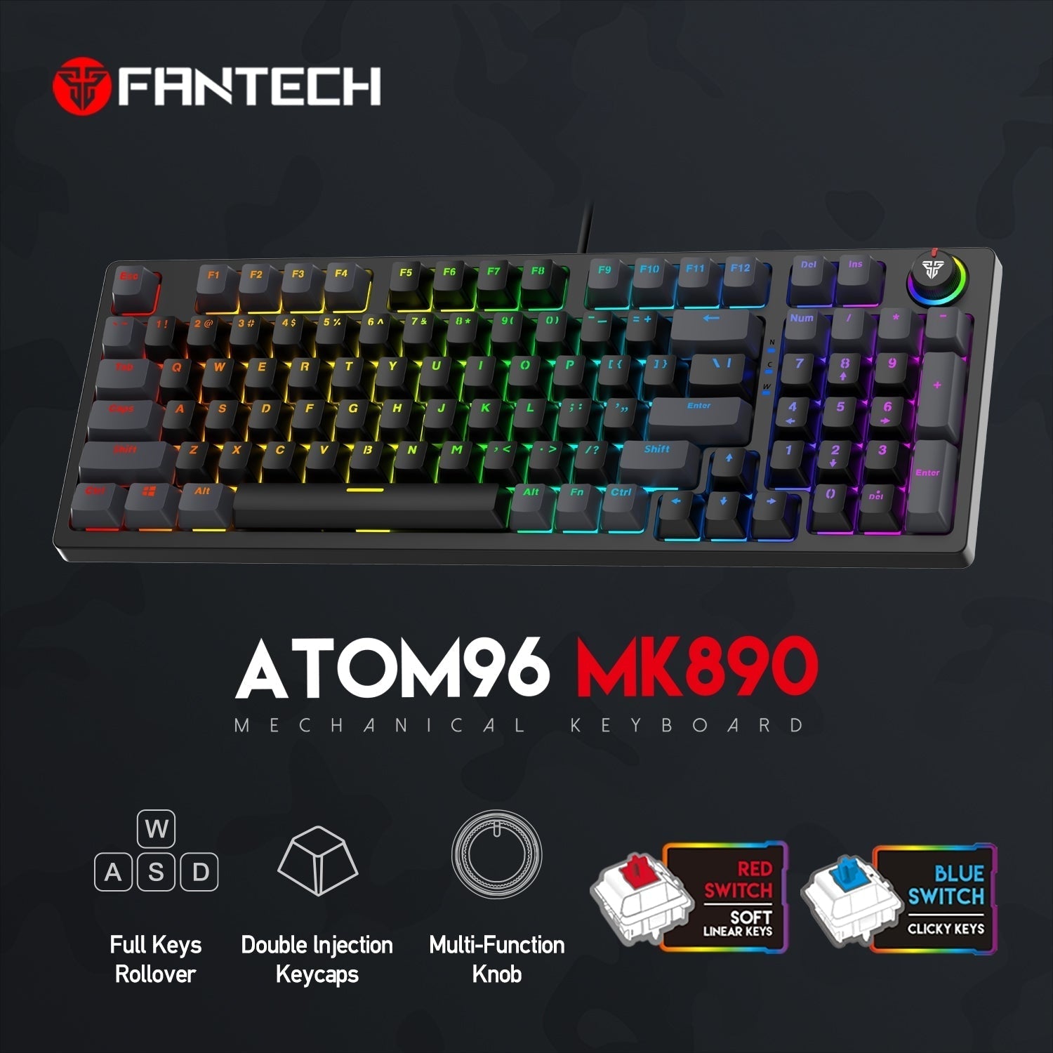 Fantech Atom96 Mk890 Mechanical Gaming Keyboard - Gameonjo