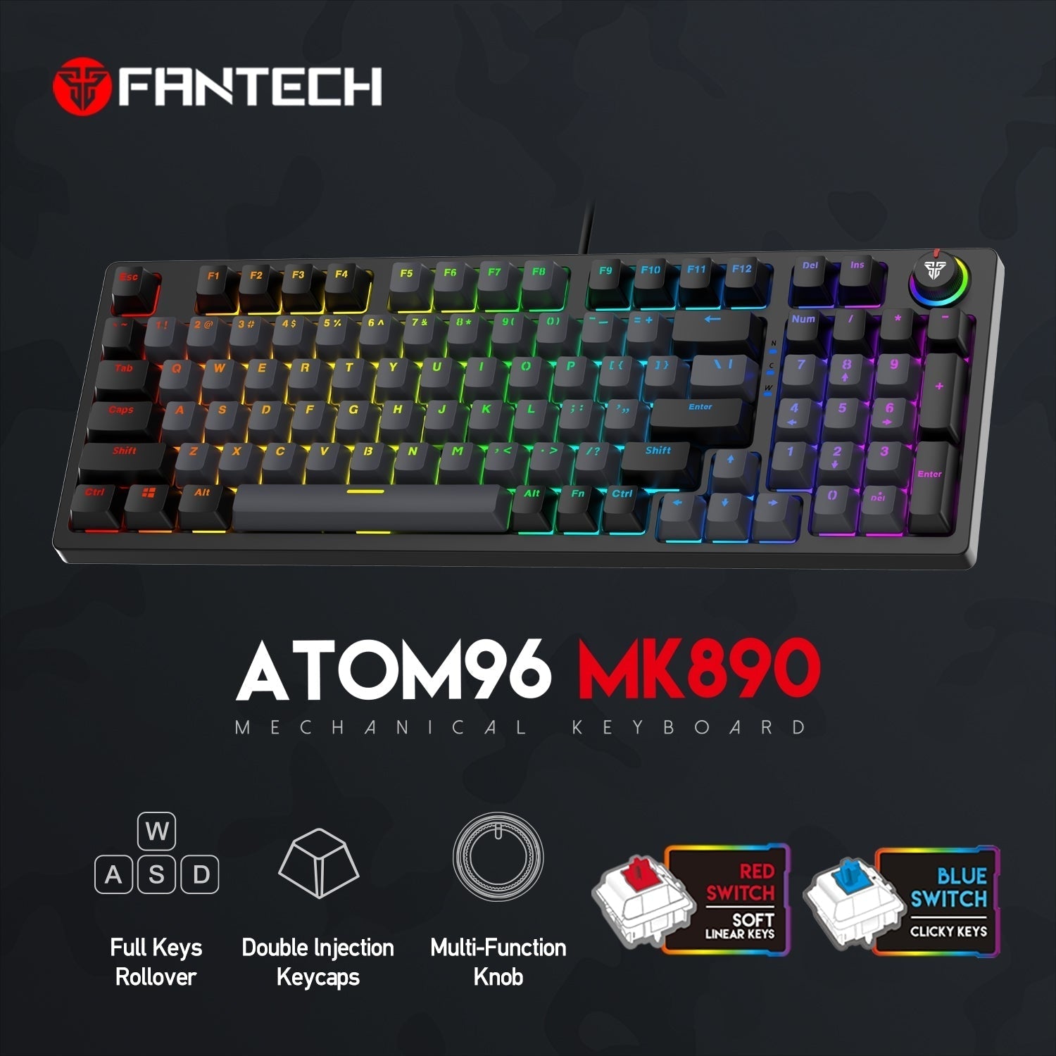 Fantech Atom96 Mk890 Mechanical Gaming Keyboard - Gameonjo