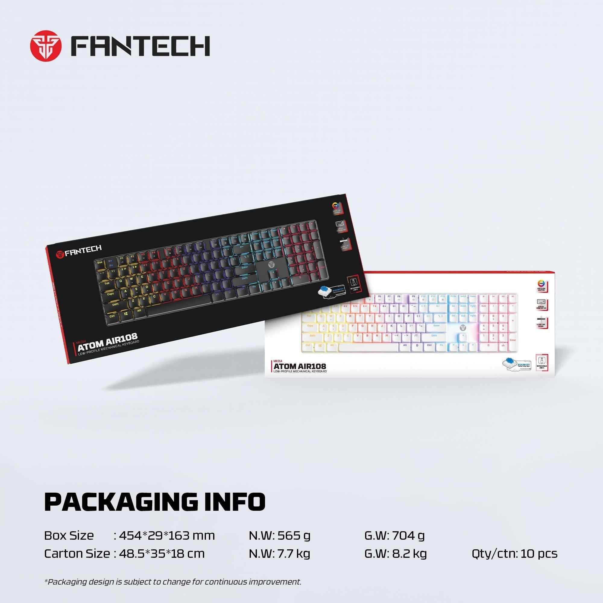 Fantech Atomair108 Mk314 Mechanical Keyboard Low-profile