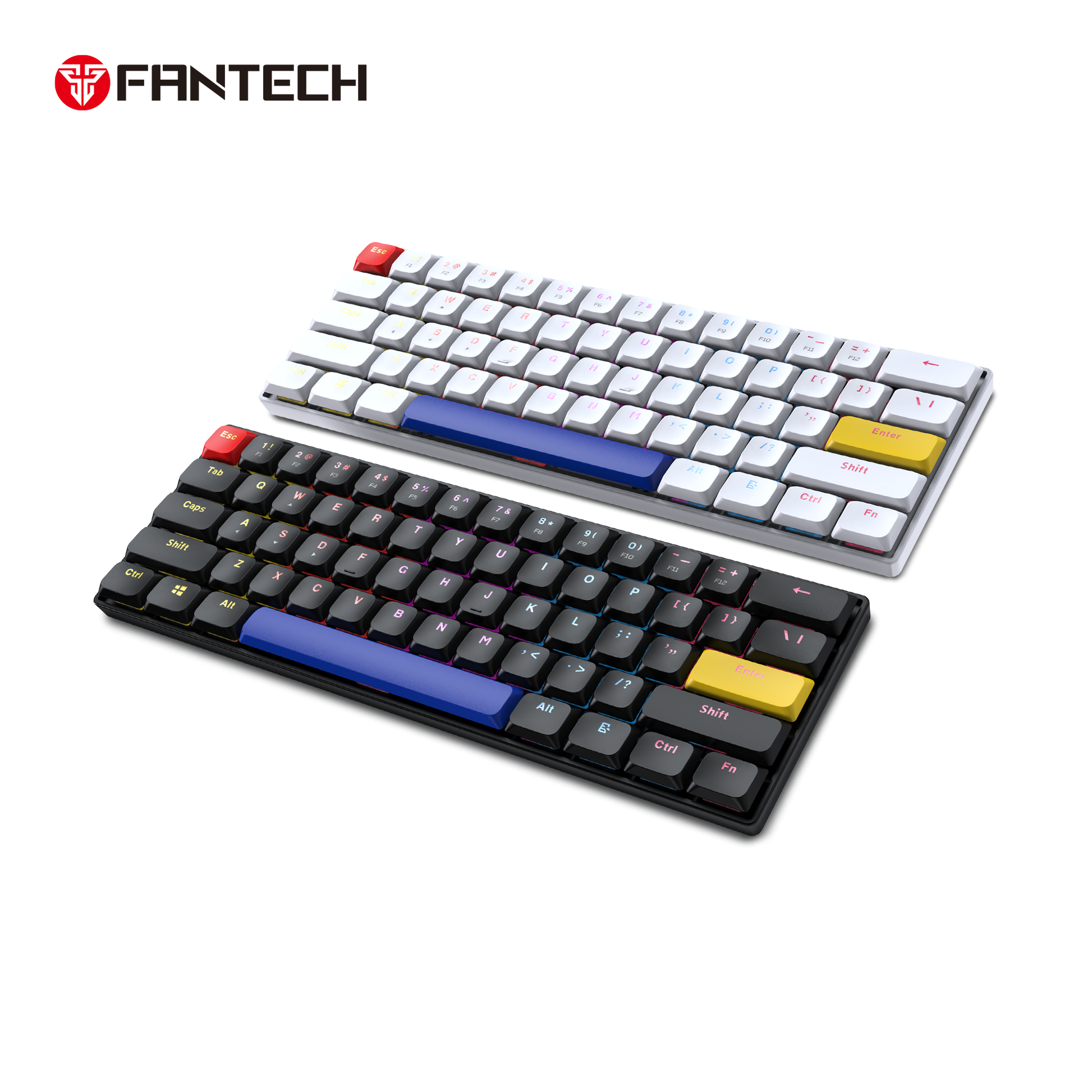 Fantech atomair61 mk311 keyboard - low-profile white mechanical keyboard - keyboard