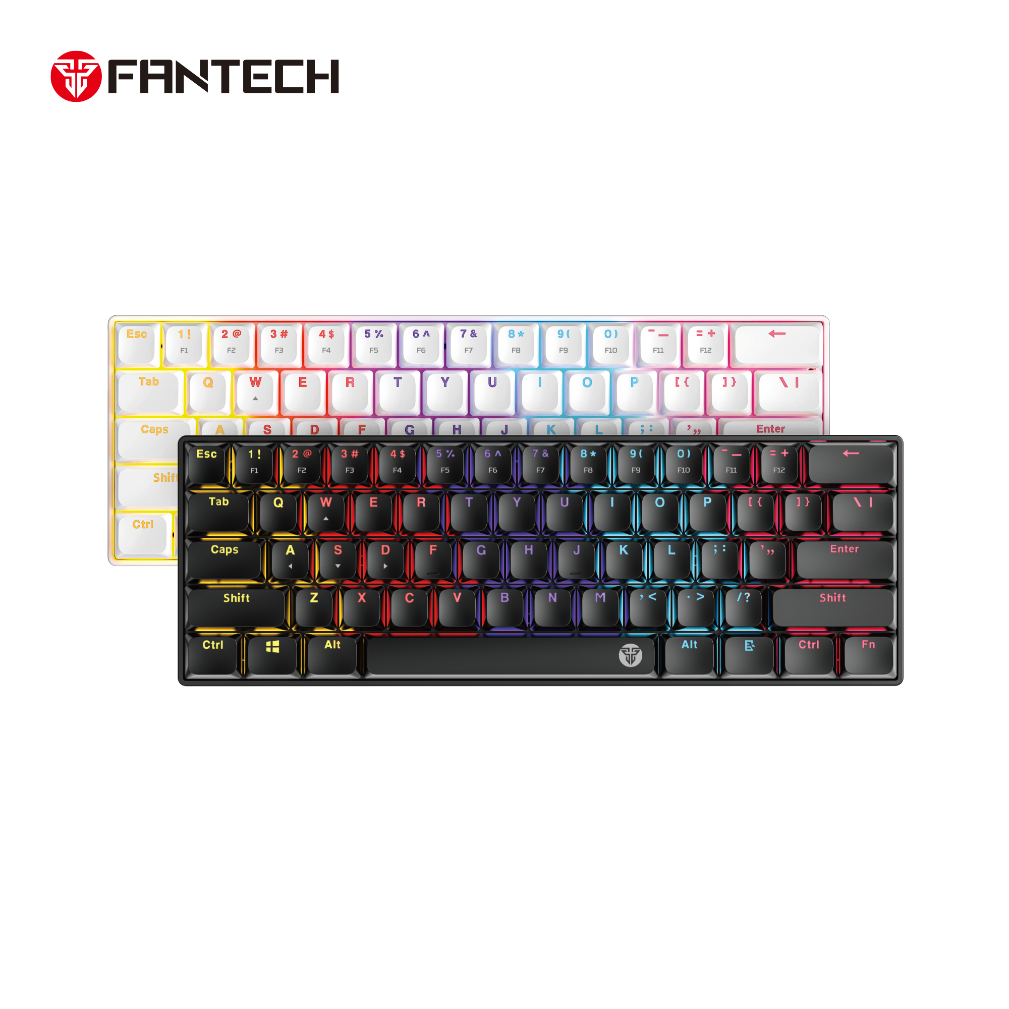 Fantech atomair61 mk311 keyboard - low-profile white mechanical keyboard - keyboard
