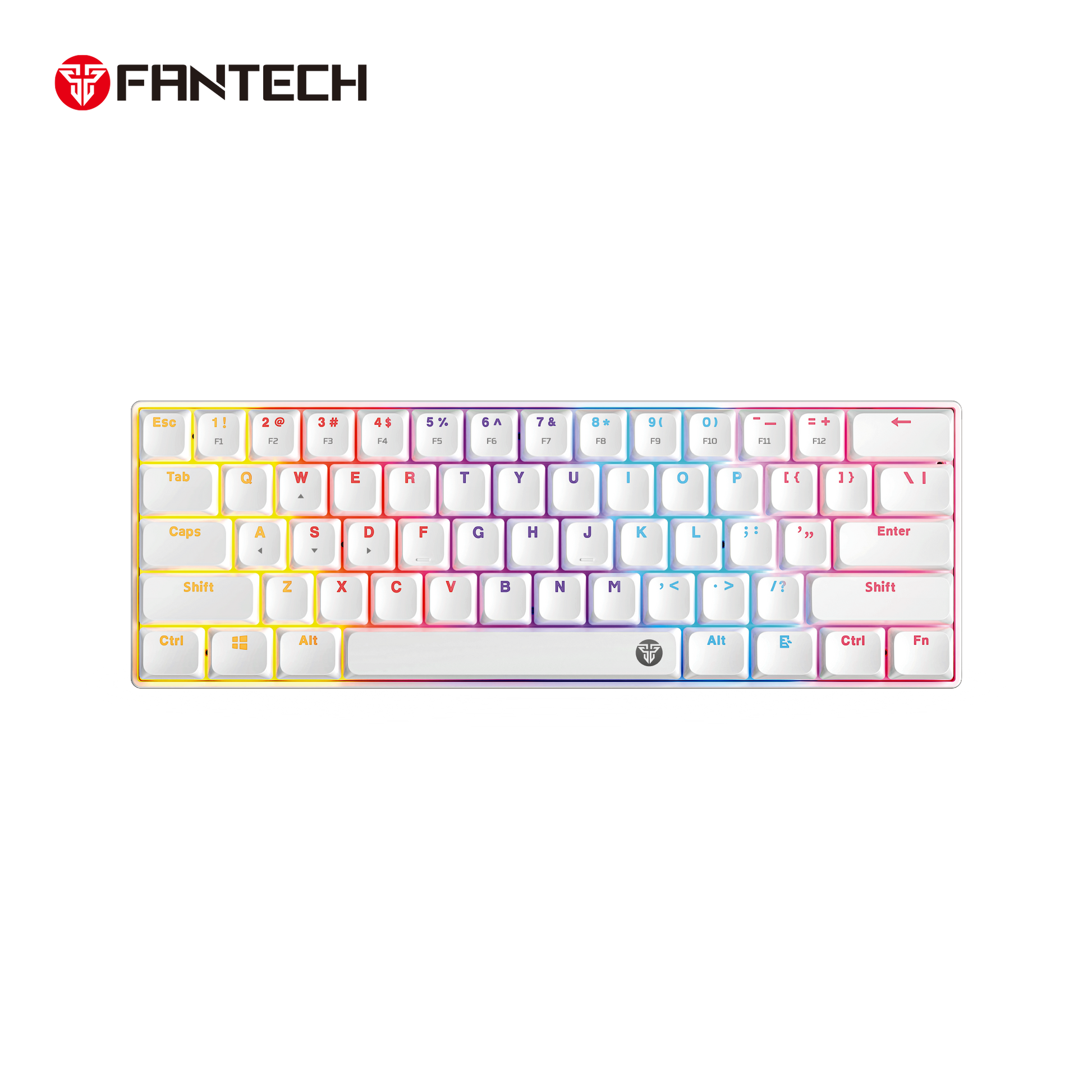 Fantech atomair61 mk311 keyboard - low-profile white mechanical keyboard - keyboard