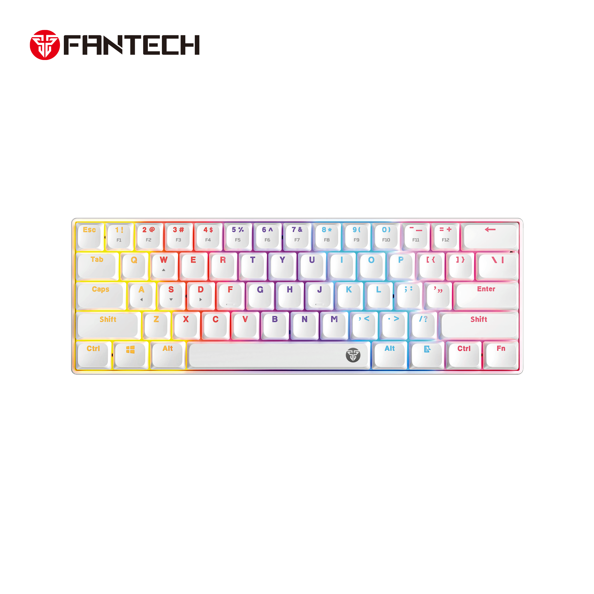 Fantech atomair61 mk311 keyboard - low-profile white mechanical keyboard - keyboard