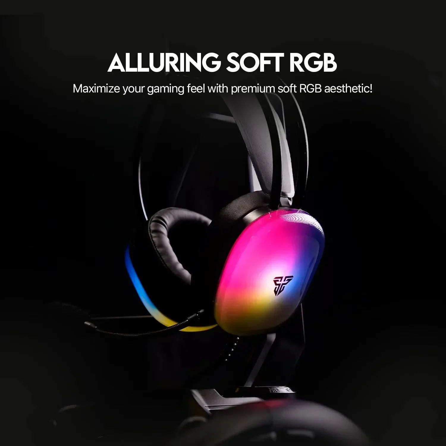 Fantech aurora hg29 gaming headset - 7.1 virtual surround sound with rgb lights - headsets