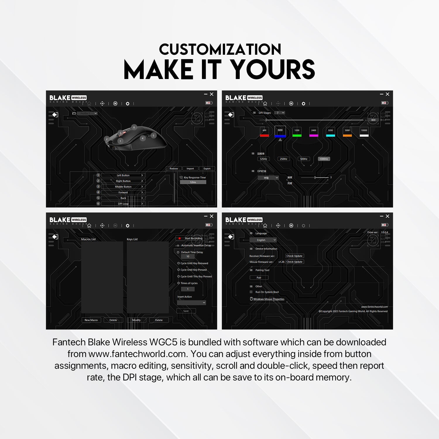 Fantech Blake Wgc5 Wireless Gaming Mouse - Gameonjo