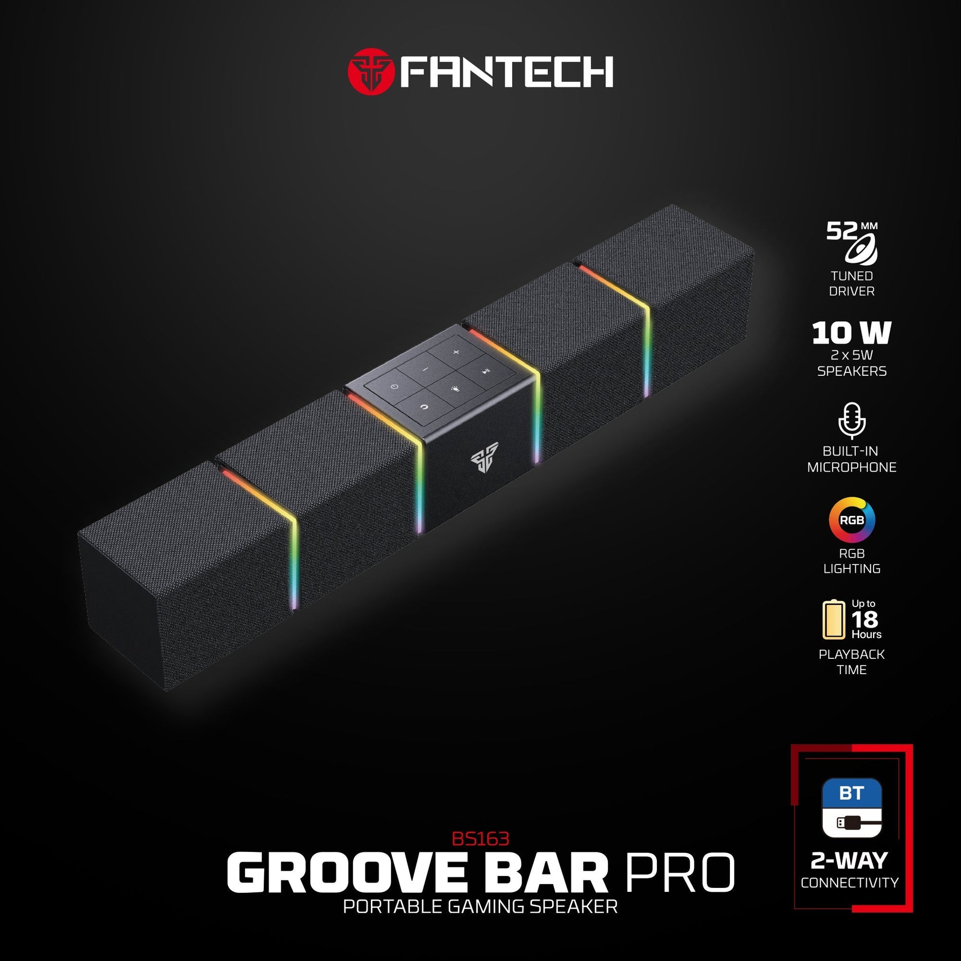 Fantech Bluetooth Speaker Groove Bar Pro Bs163