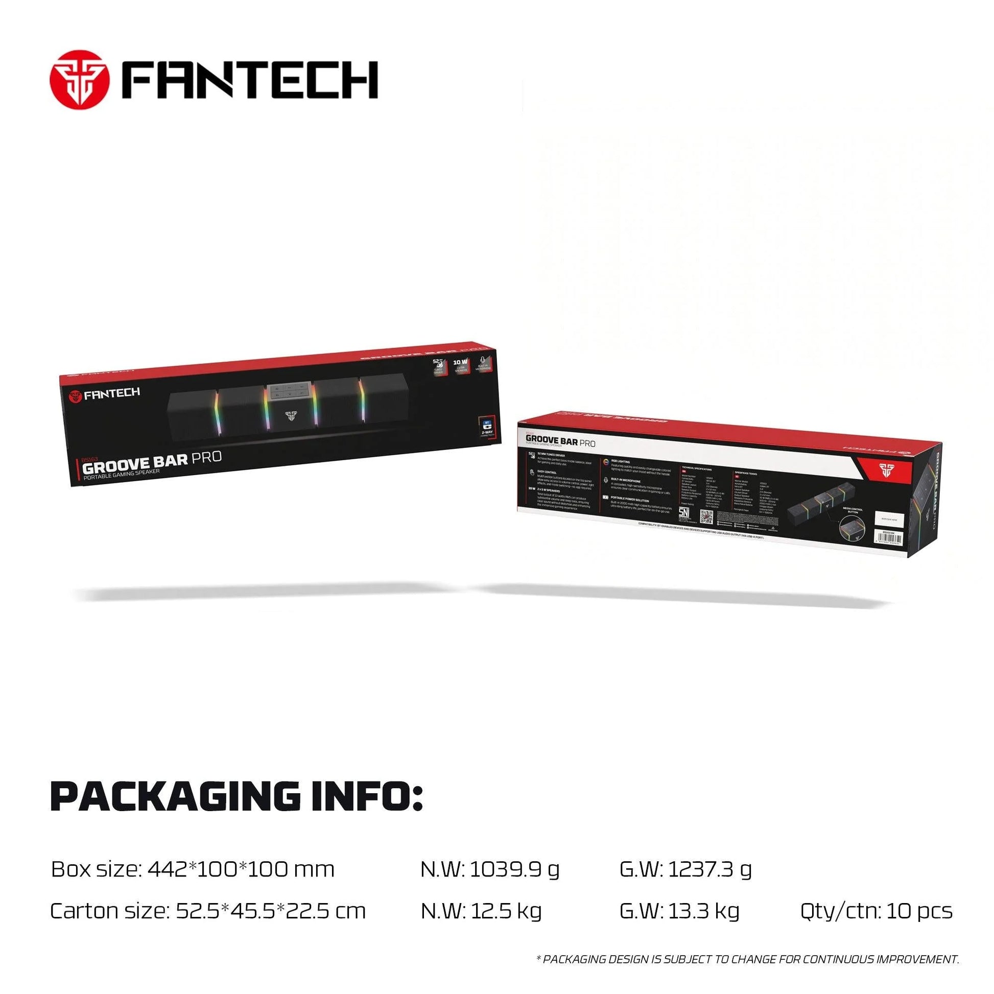Fantech bluetooth speaker groove bar pro bs163 - audio | speakers