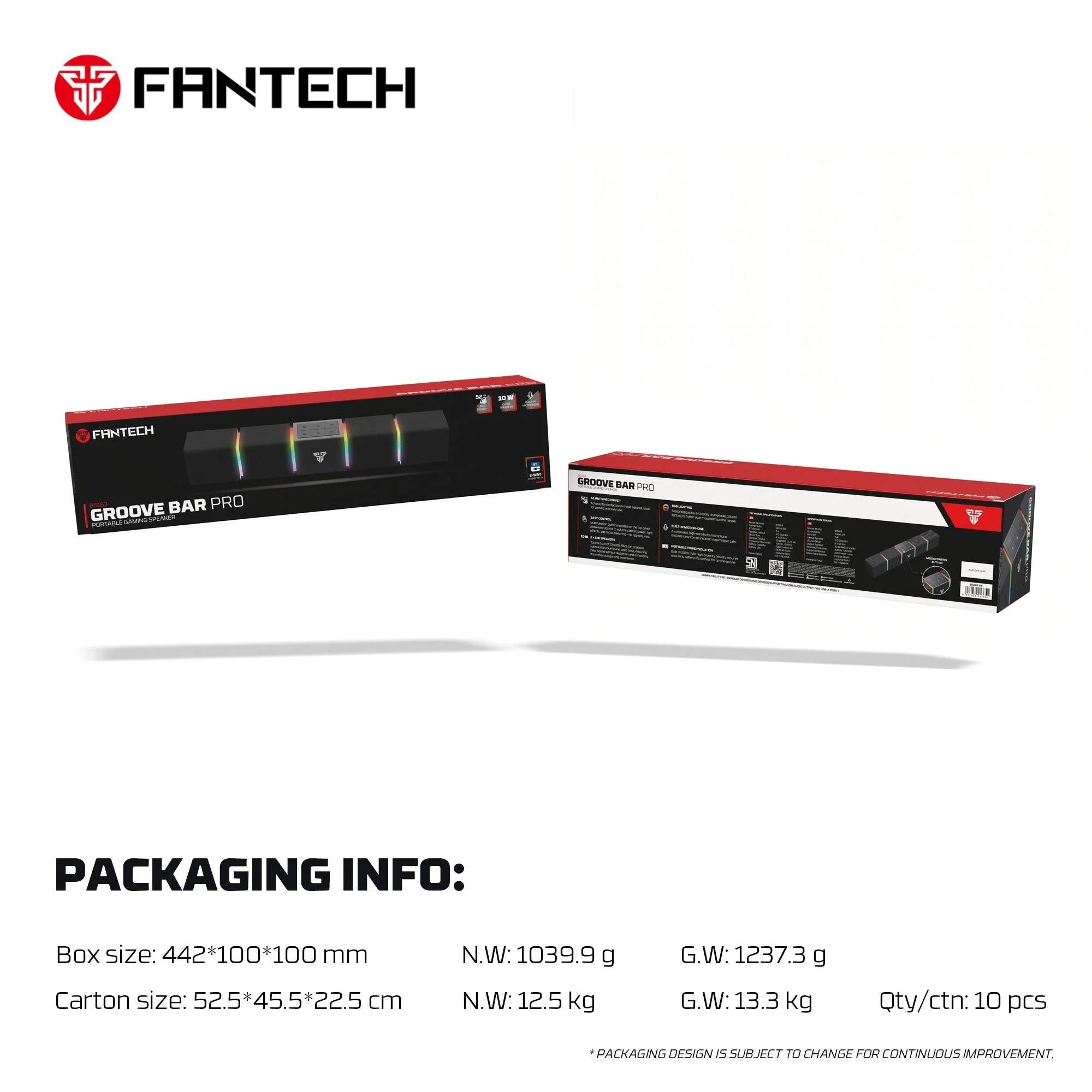 Fantech bluetooth speaker groove bar pro bs163 - audio | speakers