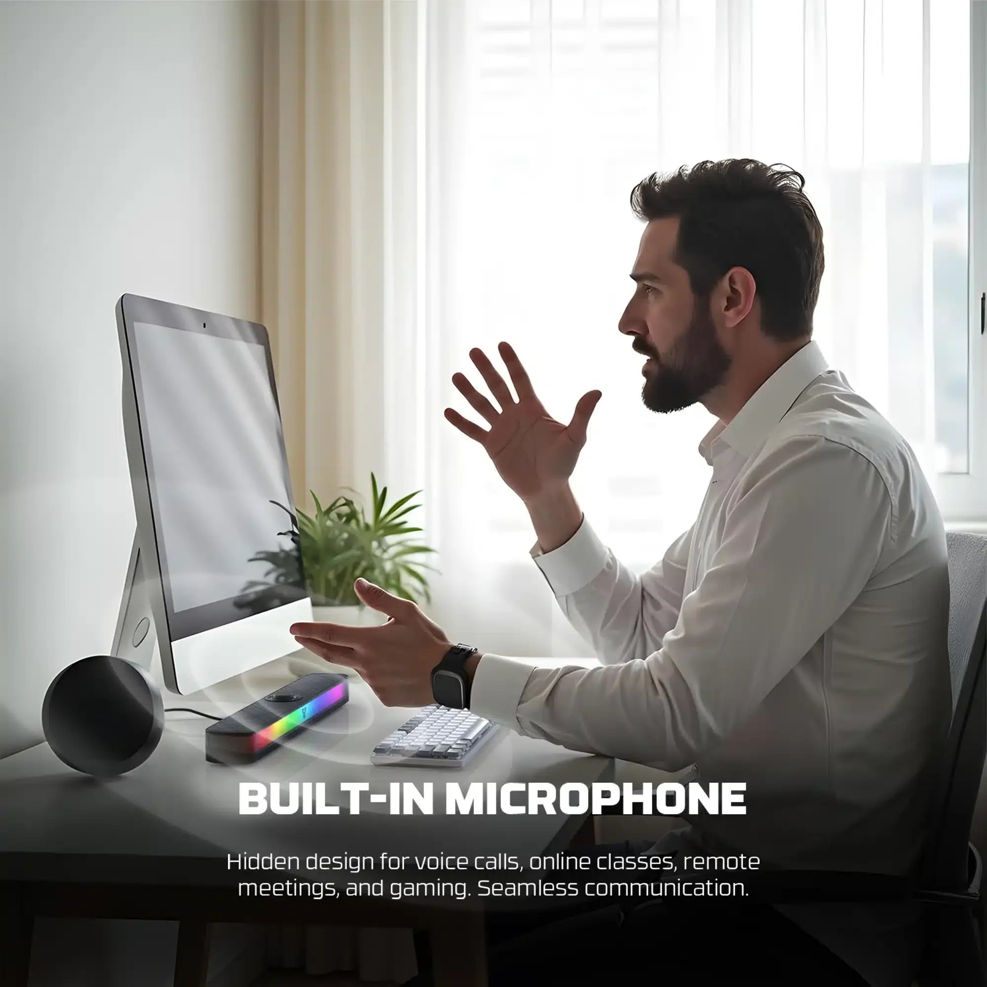 Fantech bs151 bluetooth 5.3 portable dual mode built in microphone gaming speaker - headsets