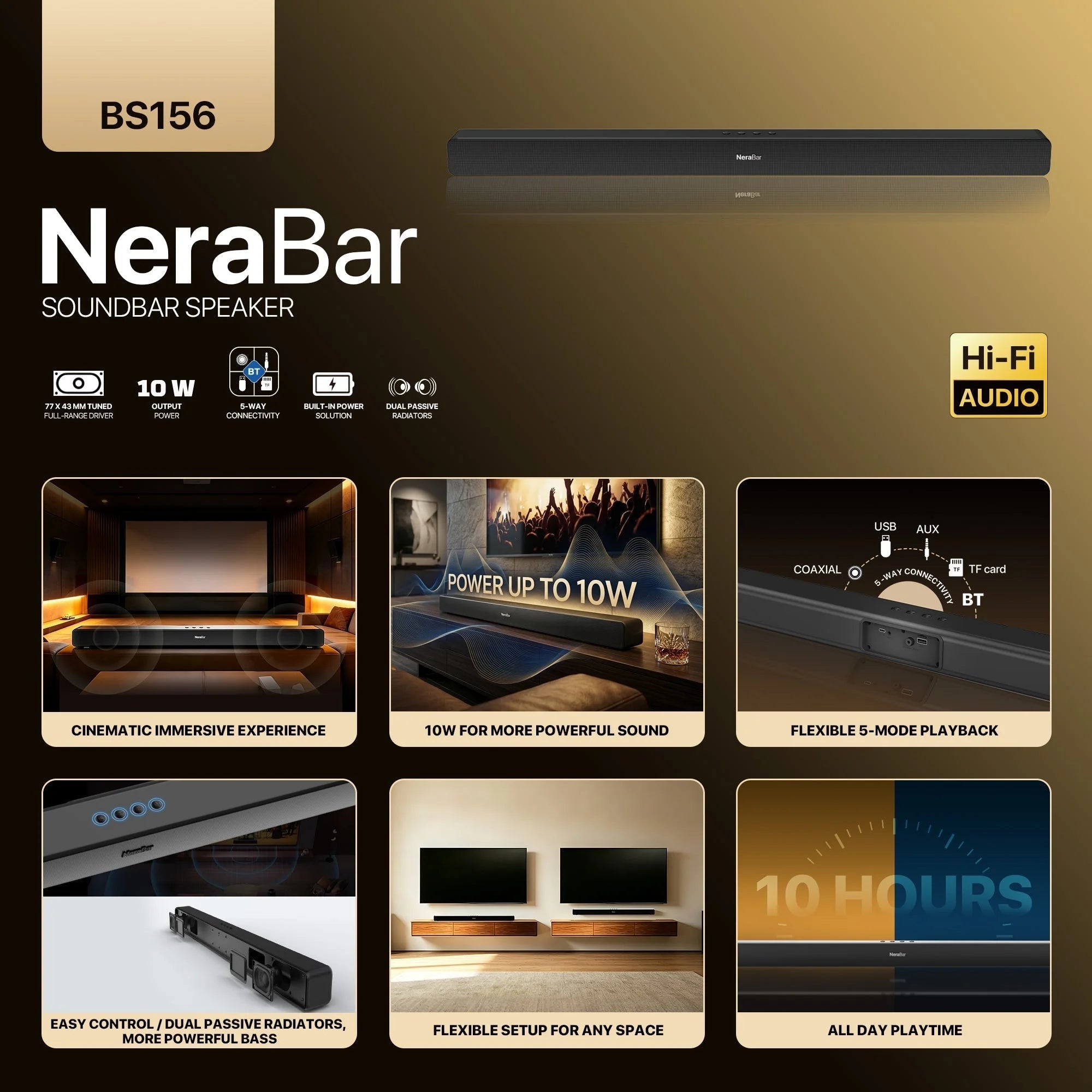 Fantech bs156 nerabar soundbar speaker