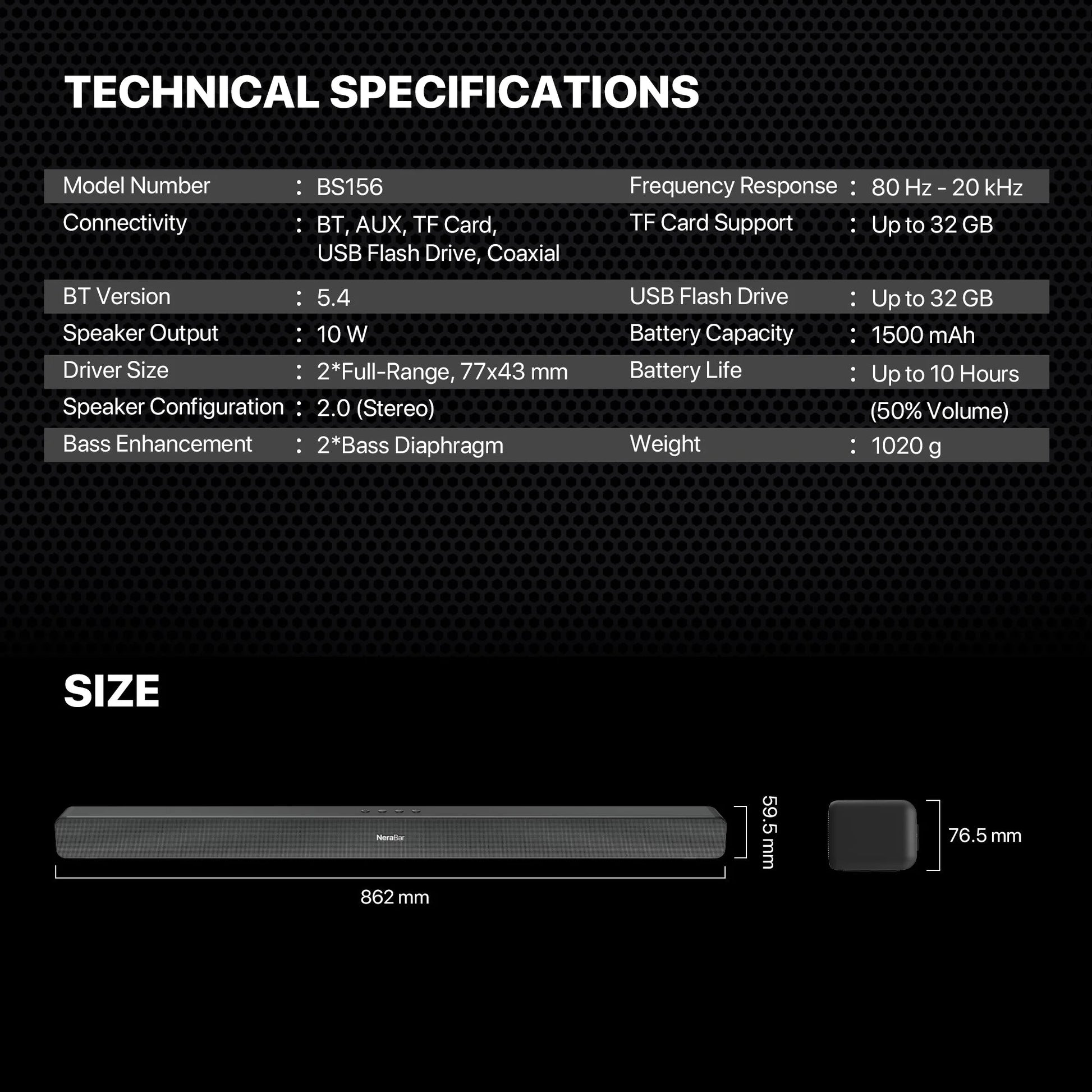 Fantech bs156 nerabar soundbar speaker