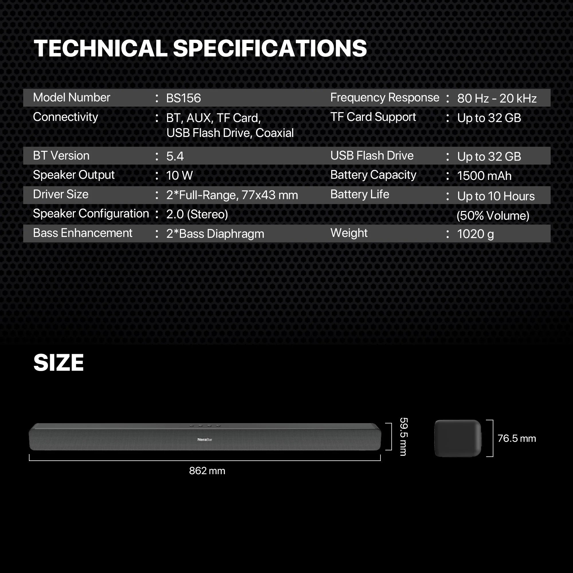 Fantech bs156 nerabar soundbar speaker