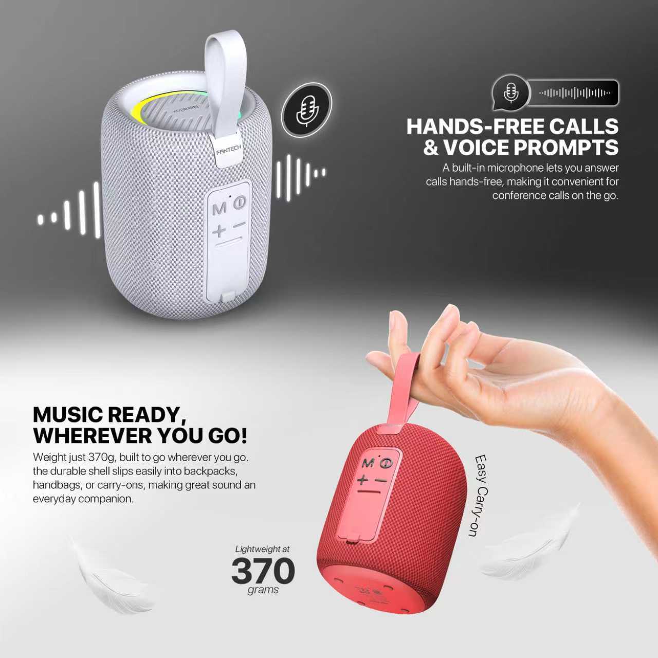 Fantech(bs157)-nerabox 5w Rms Portable Speaker - Black