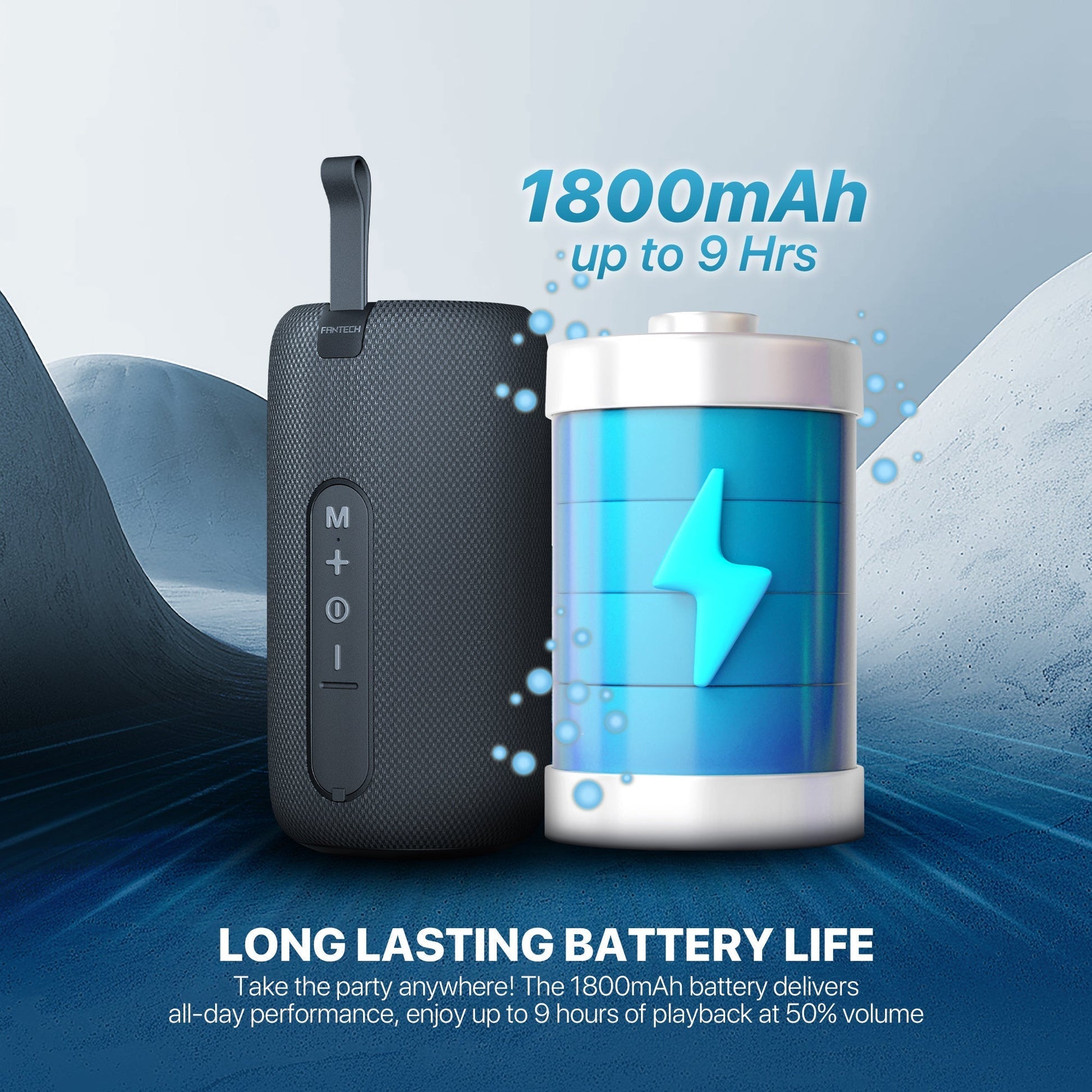 Fantech Bs159 True Wireless Rms Speaker Tws Deep Bass 10w 57mm Black