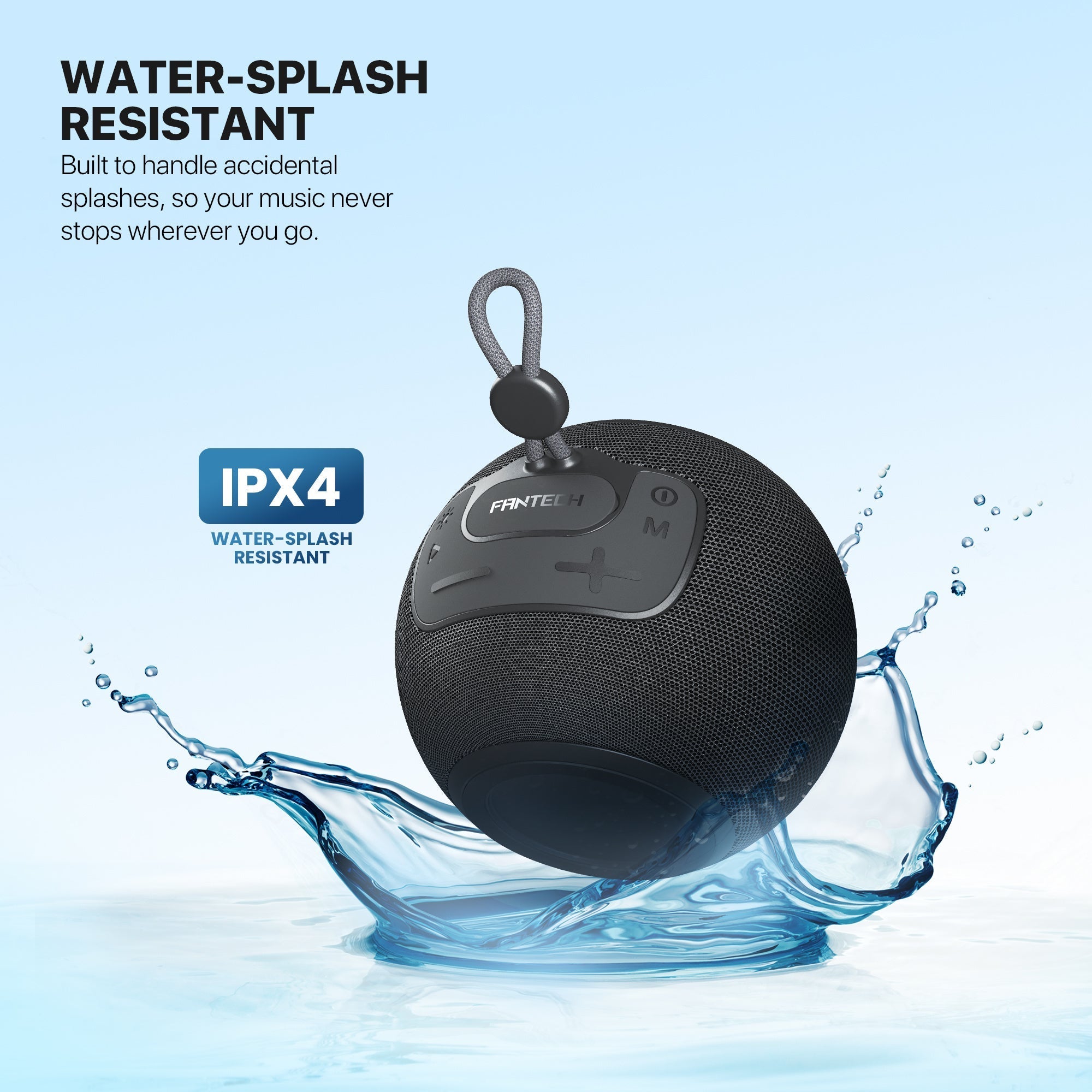 Fantech Bs161 Portable Bt Wireless Speaker Tws 4-way Connectivity Tf Gray