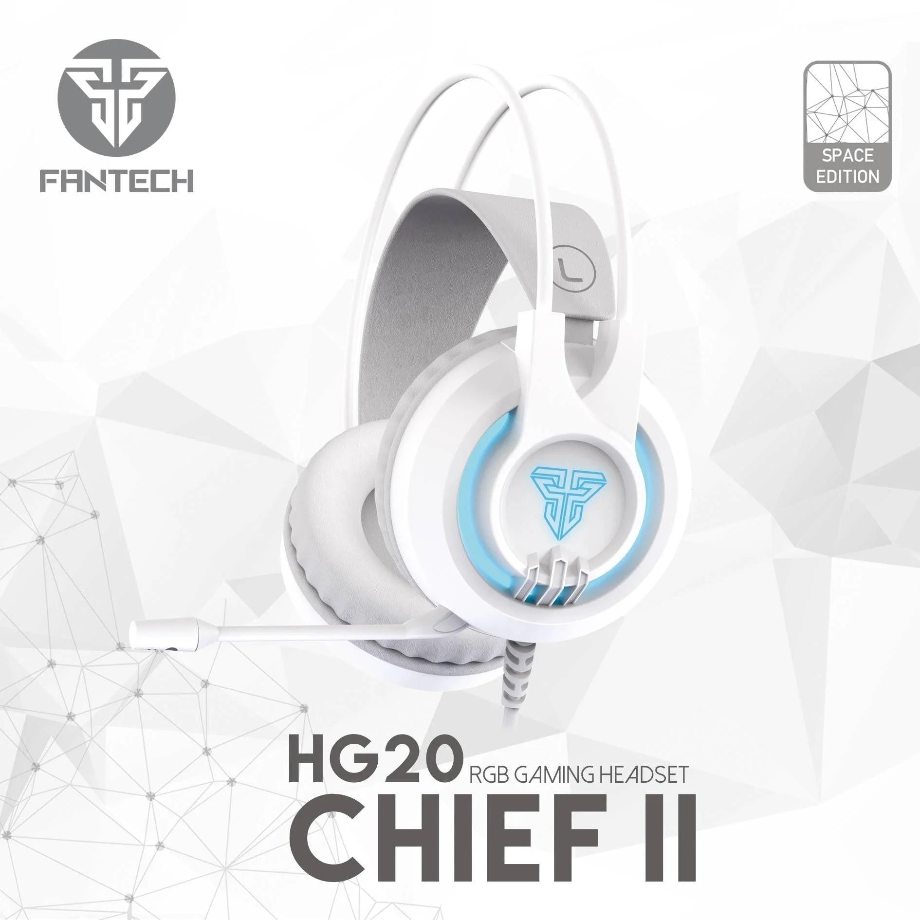 Fantech chief ii hg20 rgb gaming headset - white - headsets