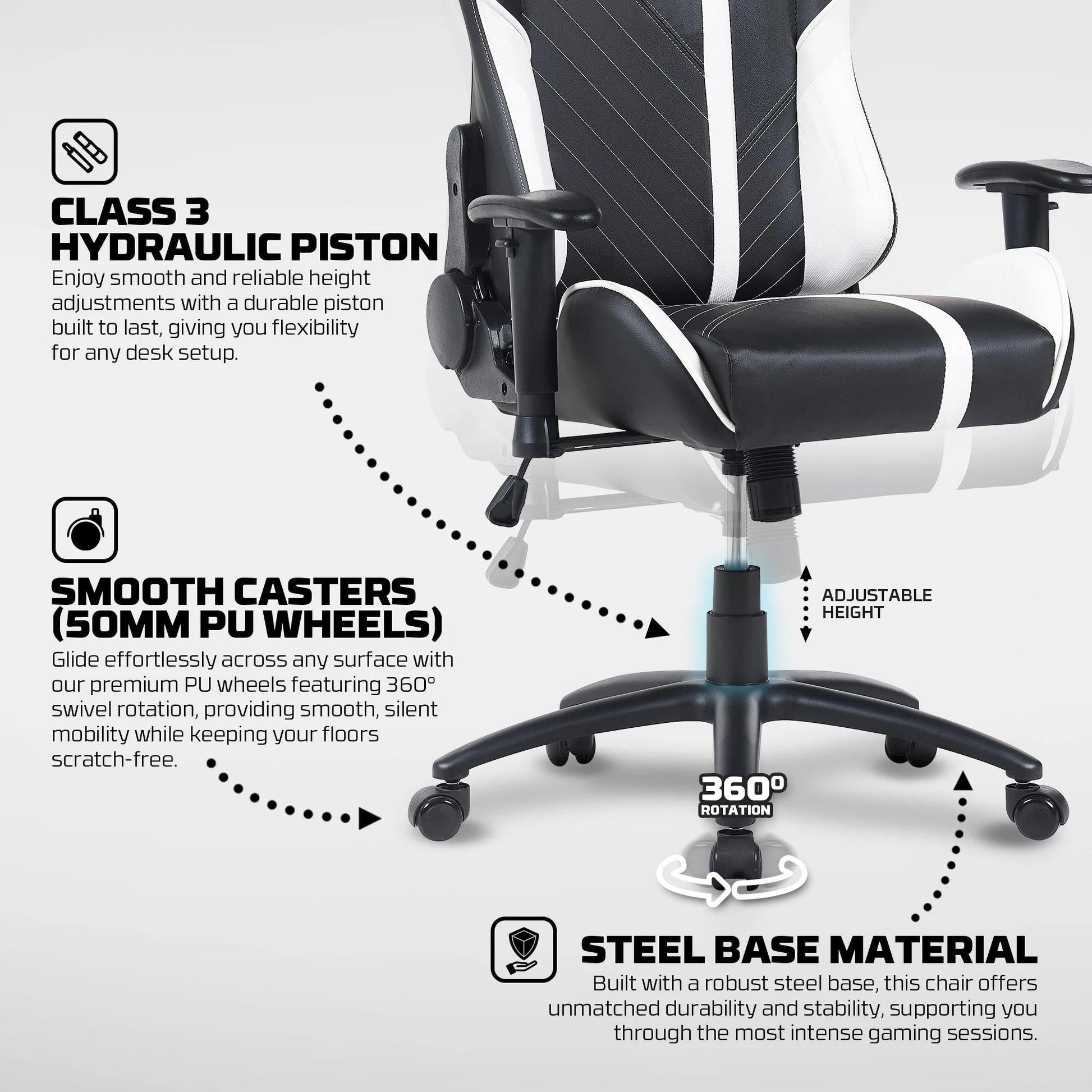 Fantech gc194 gaming chair blue - desk & chair
