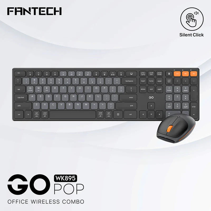 Fantech Go Pop Wk895 Office Wireless Combo - Black Default Title