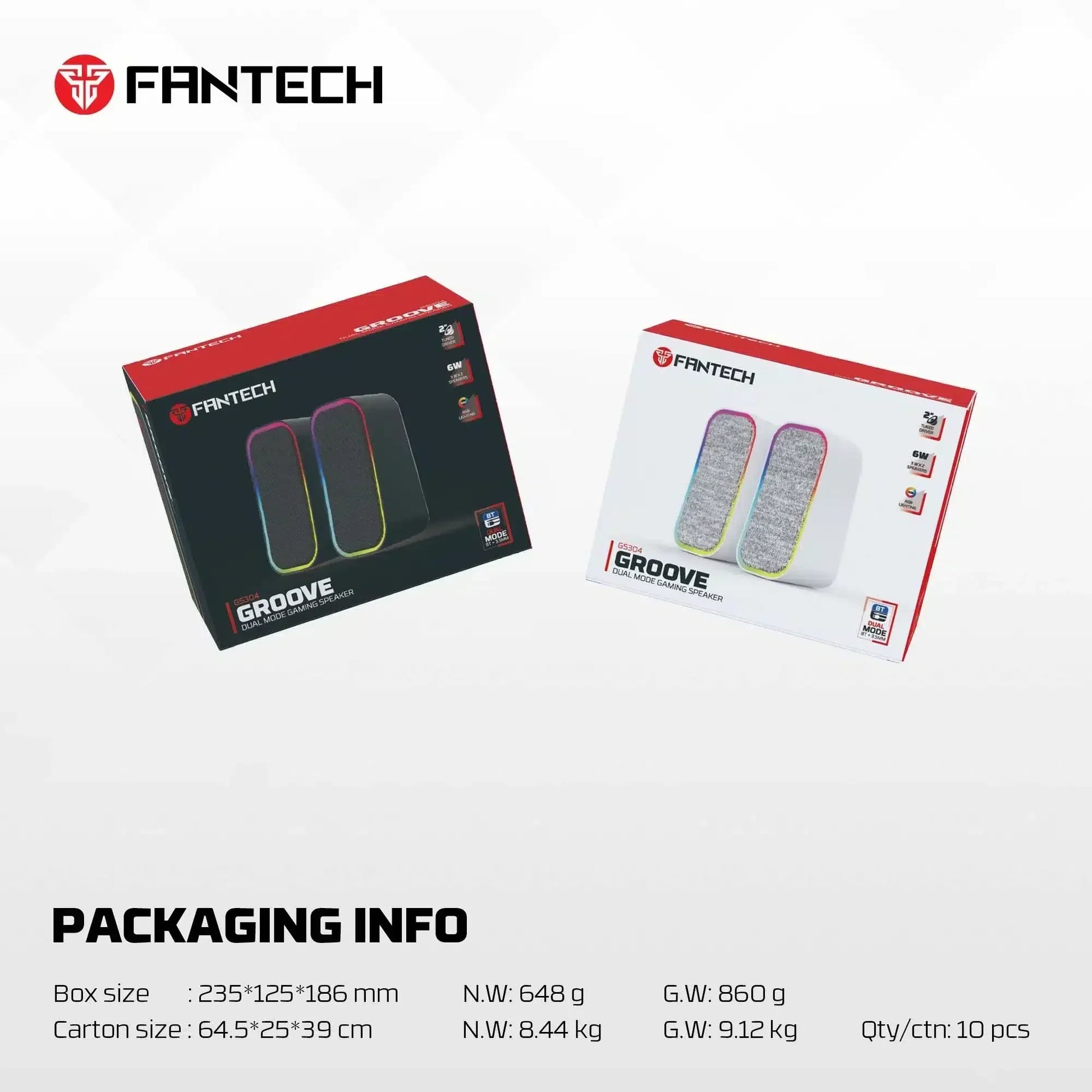 Fantech groove gs304 dual mode gaming speaker - black - headsets