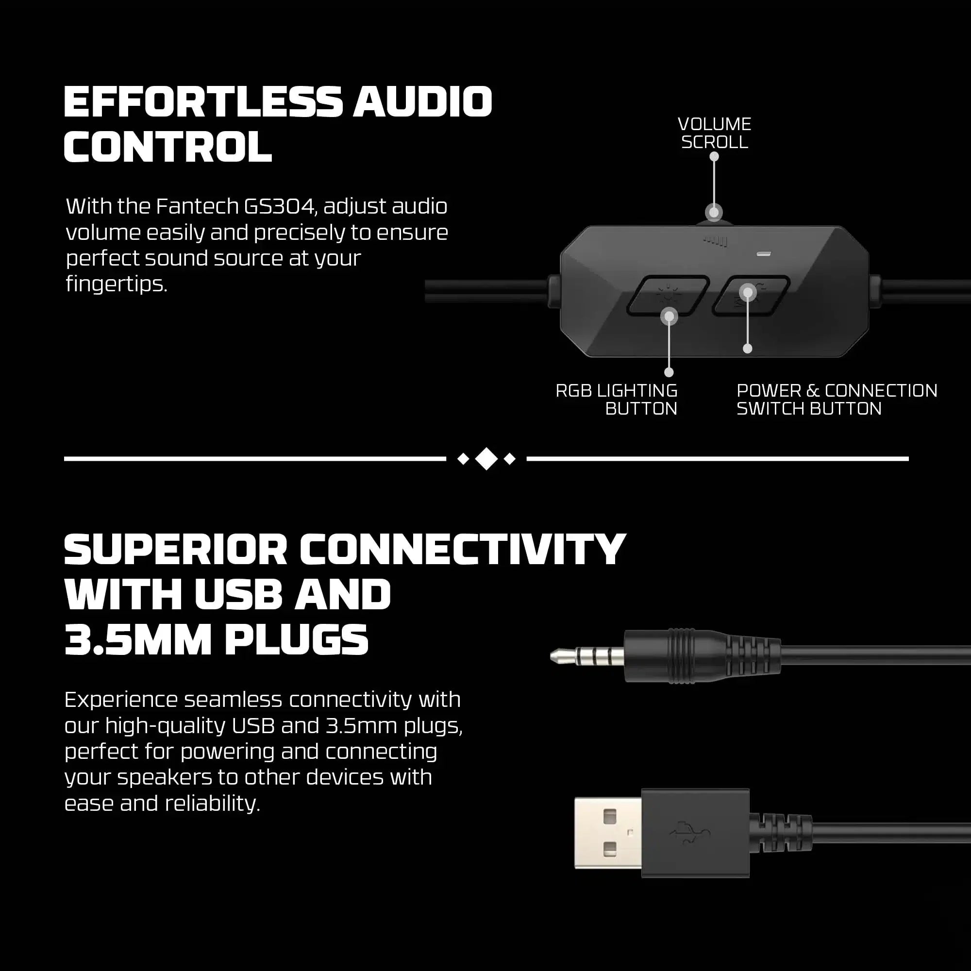 Fantech groove gs304 dual mode gaming speaker - black - headsets