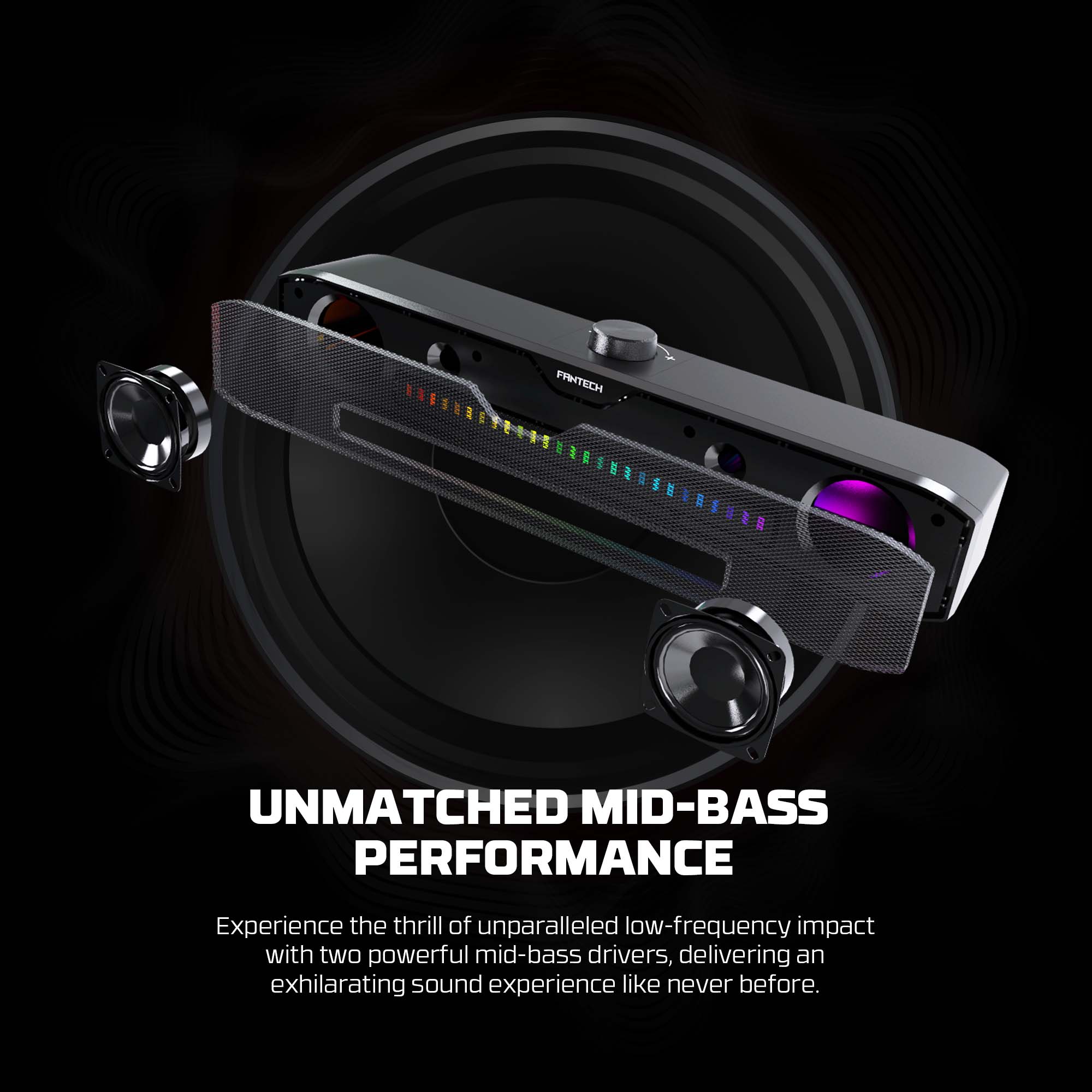 Fantech Gs303 Groove Bar Dual Mode Rgb Lighting Gaming Speaker - Gameonjo