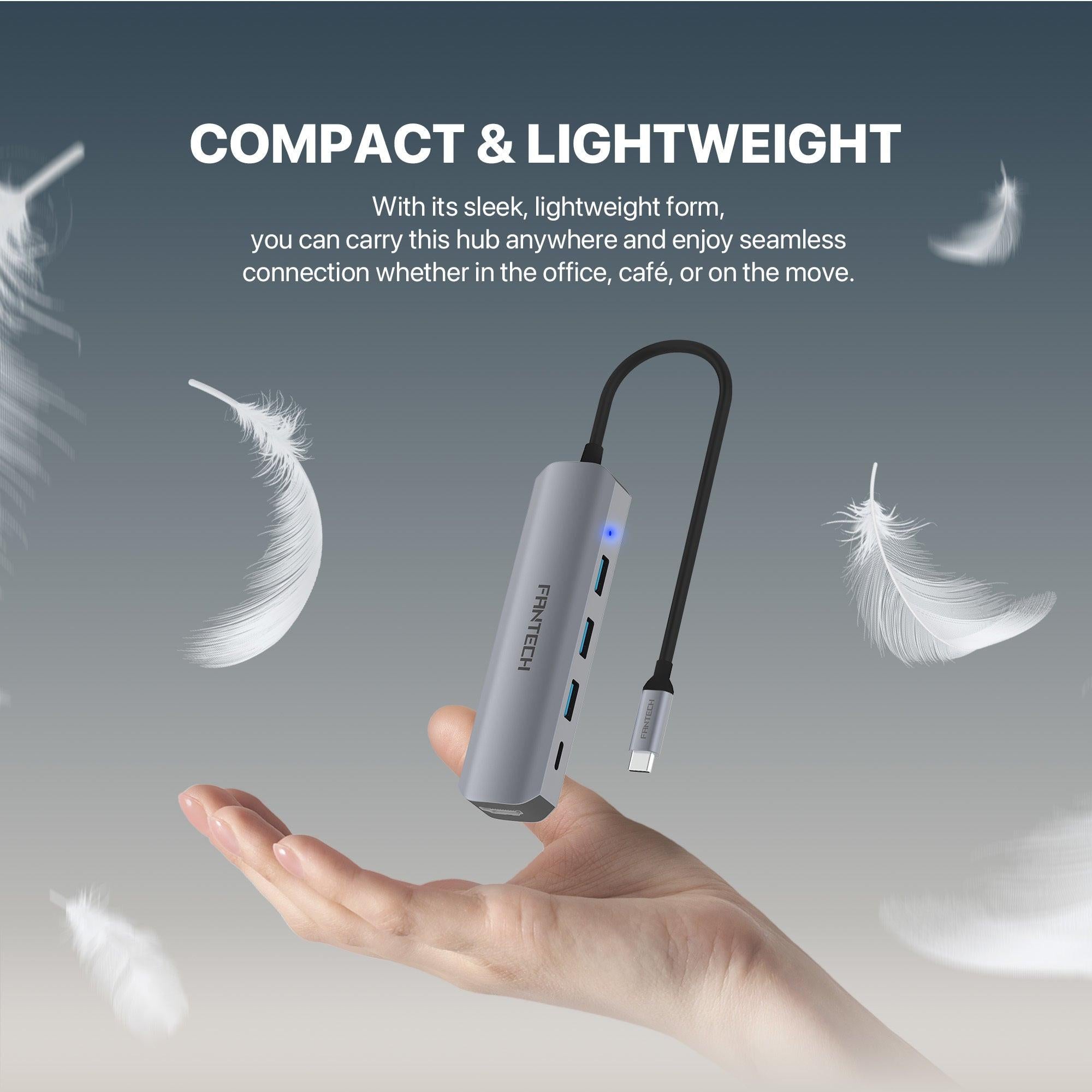FANTECH HC052 Converter USB Hub Type C 5 in 1.
