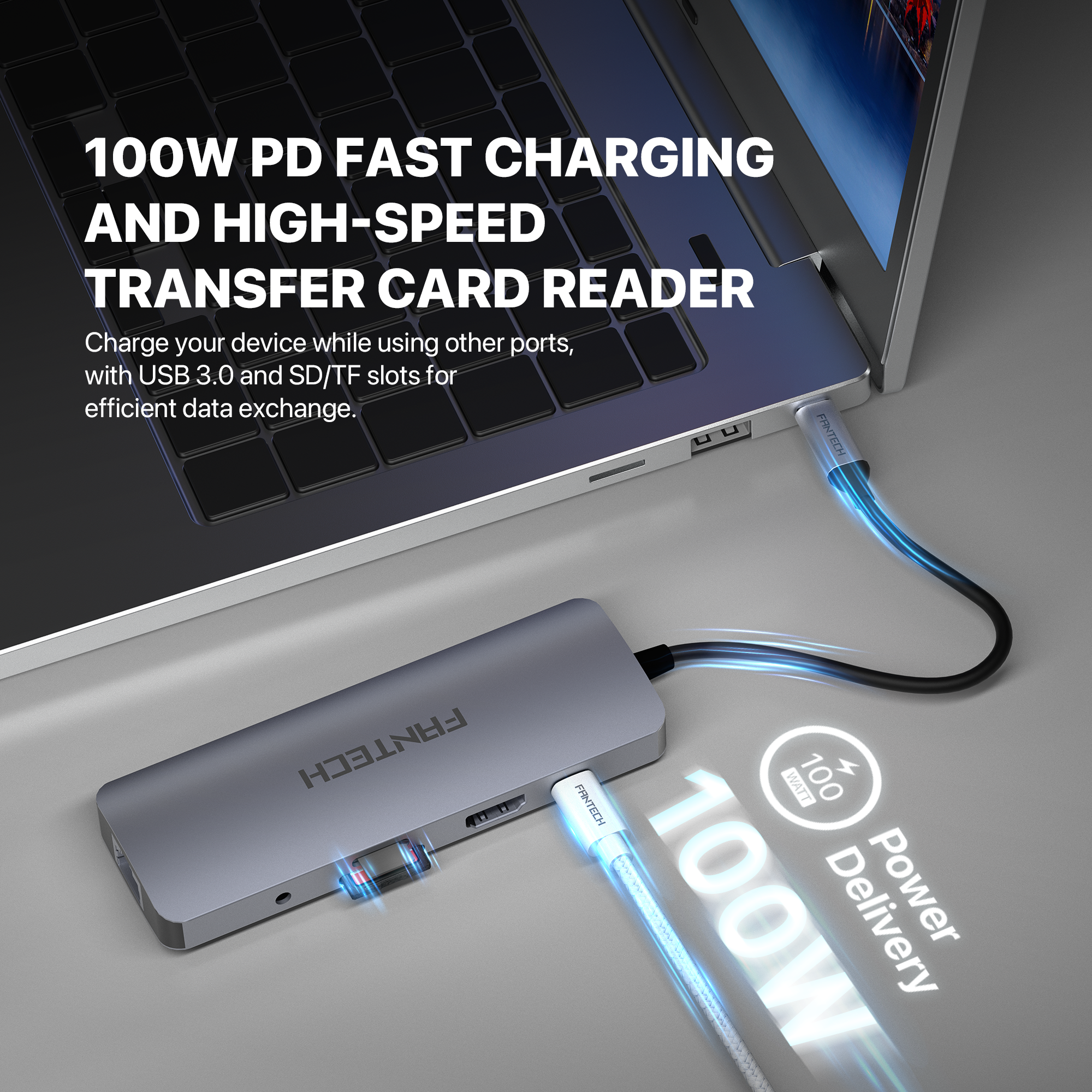 FANTECH HC101 Converter USB Hub Type C 10 in 1.