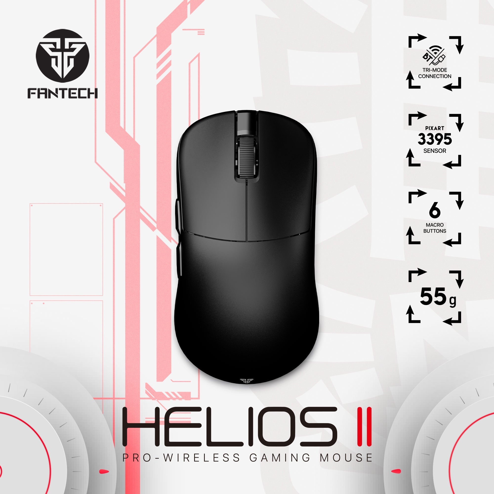 Fantech Helios Ii Xd3 V3 Gaming Mouse - Gameonjo