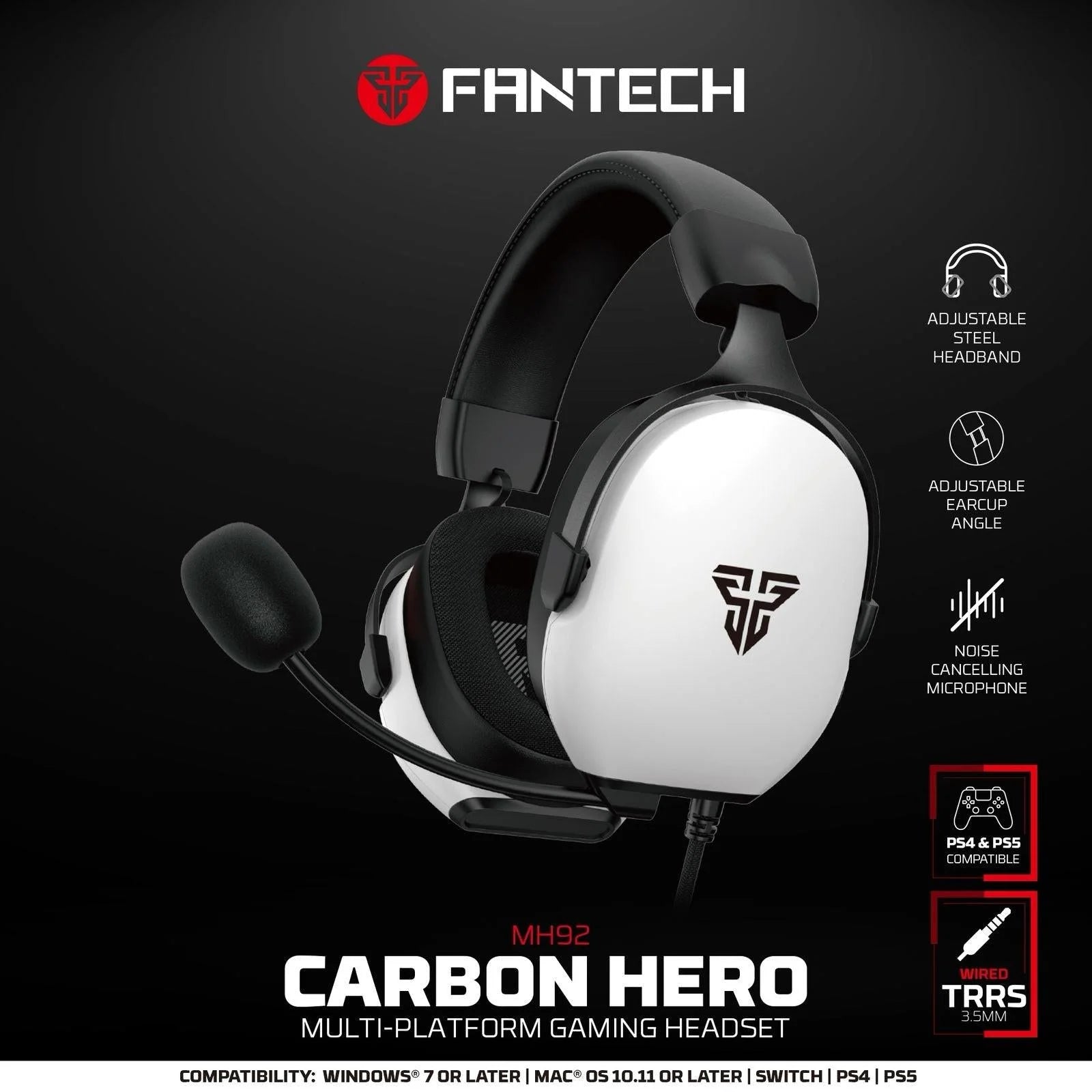 Fantech hero combo p53 keyboard and mouse and headset and mousepad + stand free