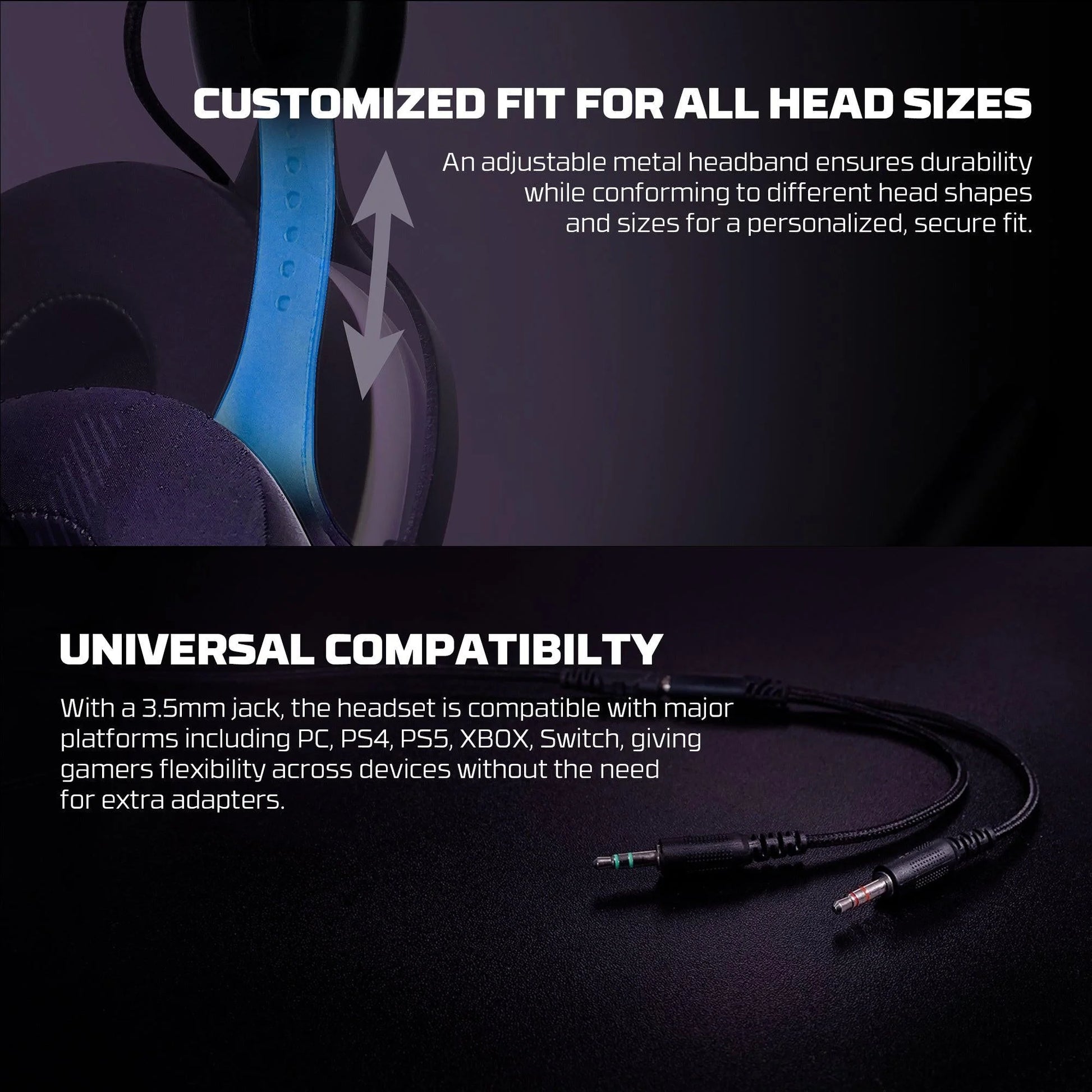 Fantech hero mh92 carbon multi platform gaming headset (ps5 - ps4) black - audio | headset 3.5