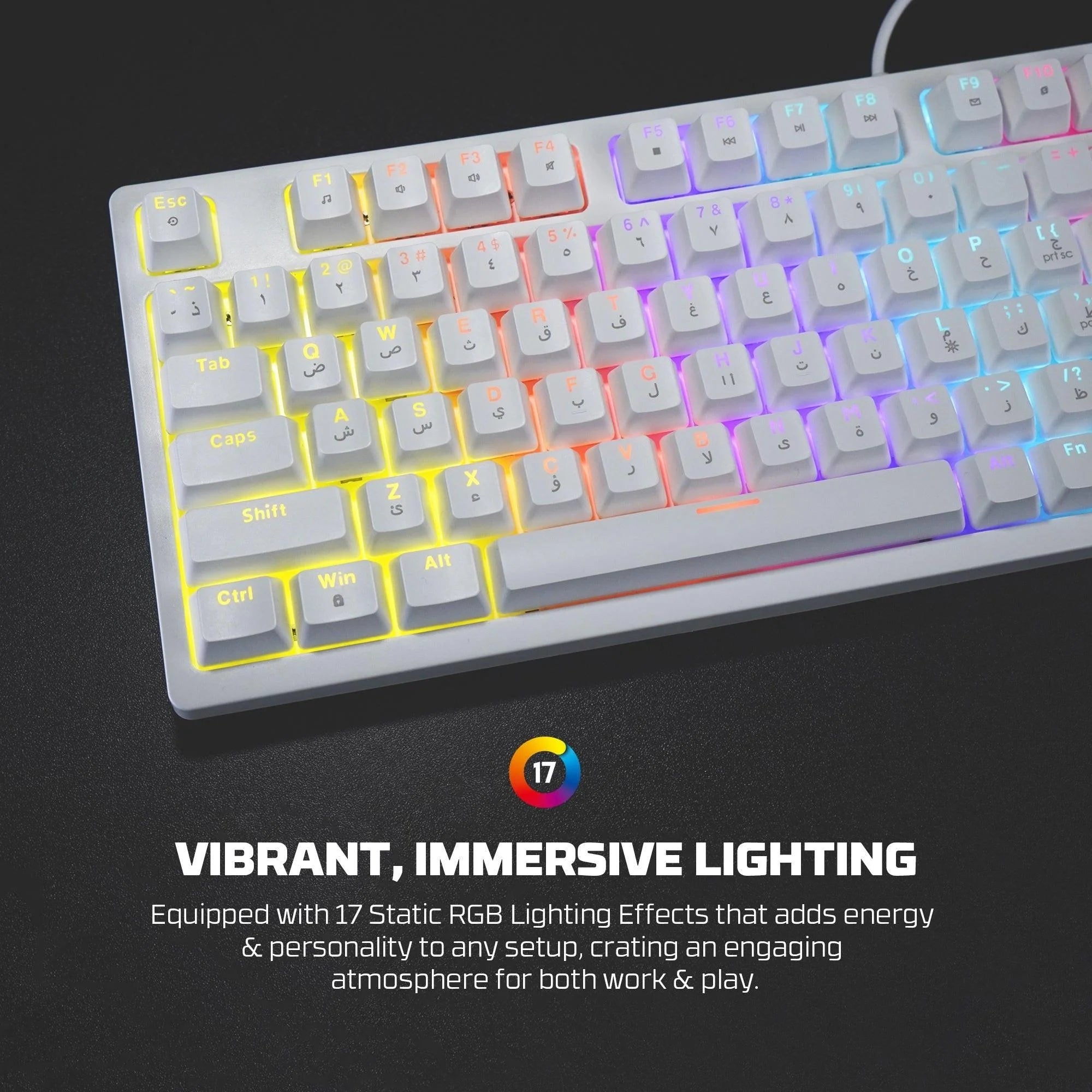 Fantech hero mk875v2 gaming keyboard rgb (ps5 - ps4 - pc) - keyboard