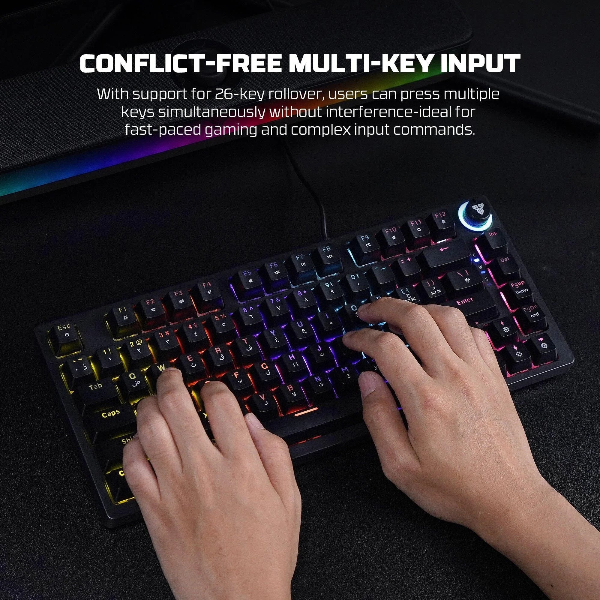 Fantech hero mk875v2 gaming keyboard rgb (ps5 - ps4 - pc) - keyboard