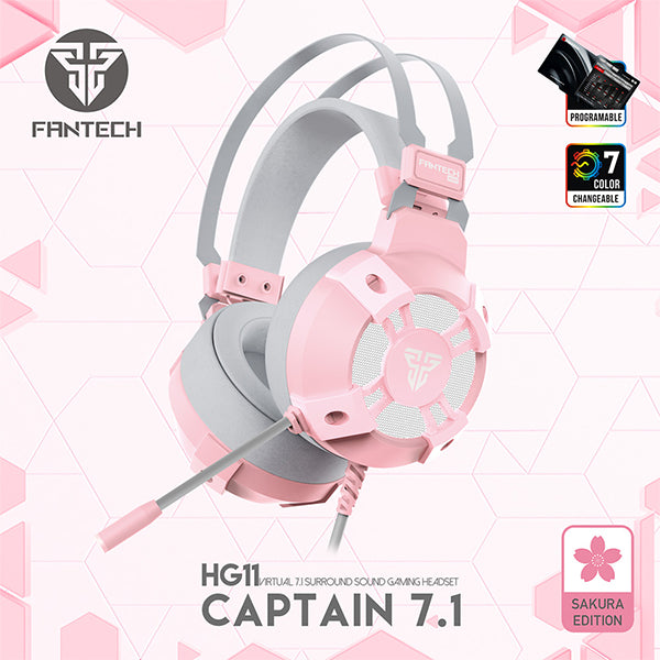 Fantech Hg11 Sakura Edition Captain 7.1 Surround Gaming Headset - Gameonjo