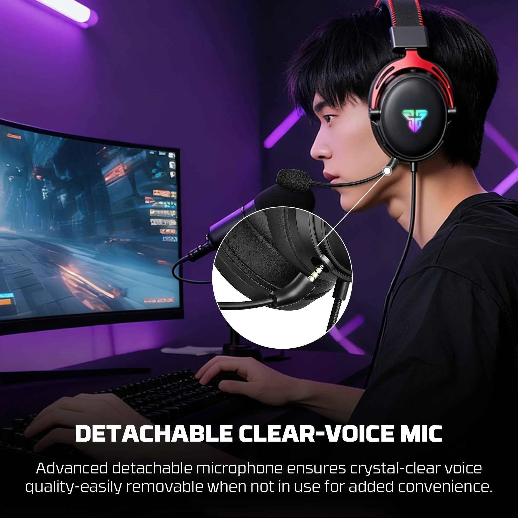 Fantech hg31 cruze 7.1 rgb gaming headset - keyboard