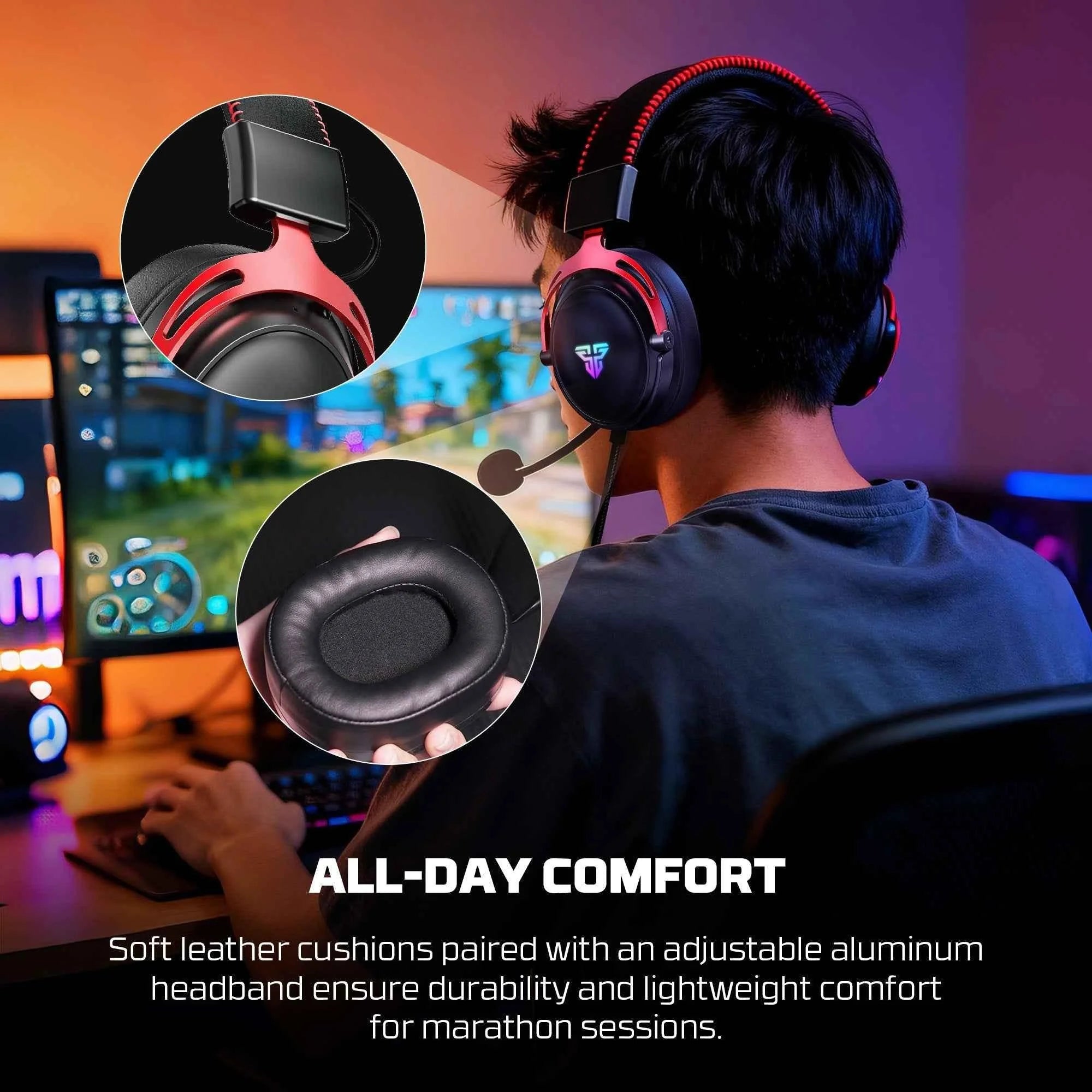 Fantech hg31 cruze 7.1 rgb gaming headset - keyboard