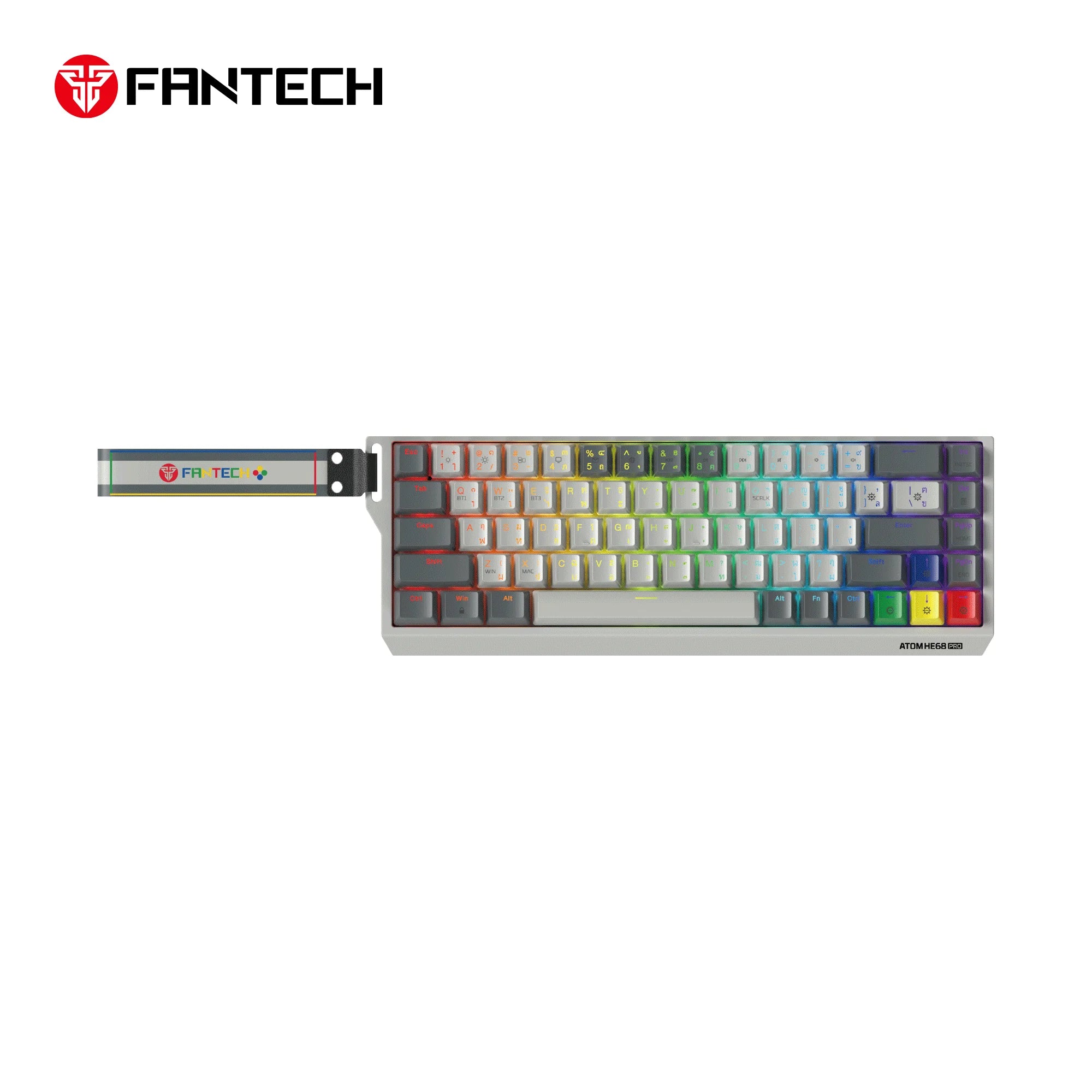 Fantech keyboard atom he68 mk922 magnetic switch 8000 hz – gray