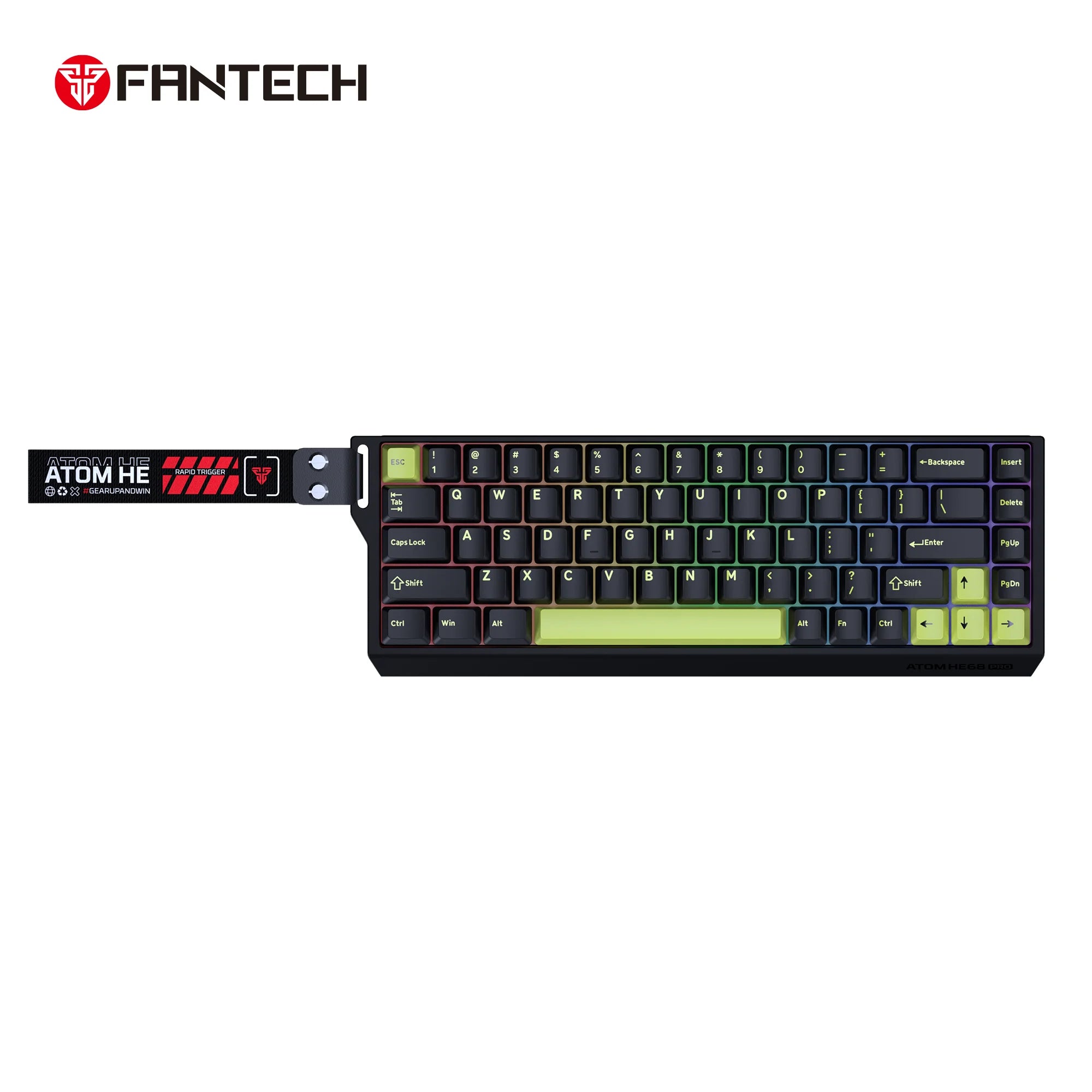 Fantech keyboard atom he68 mk922 magnetic switch – black - keyboard